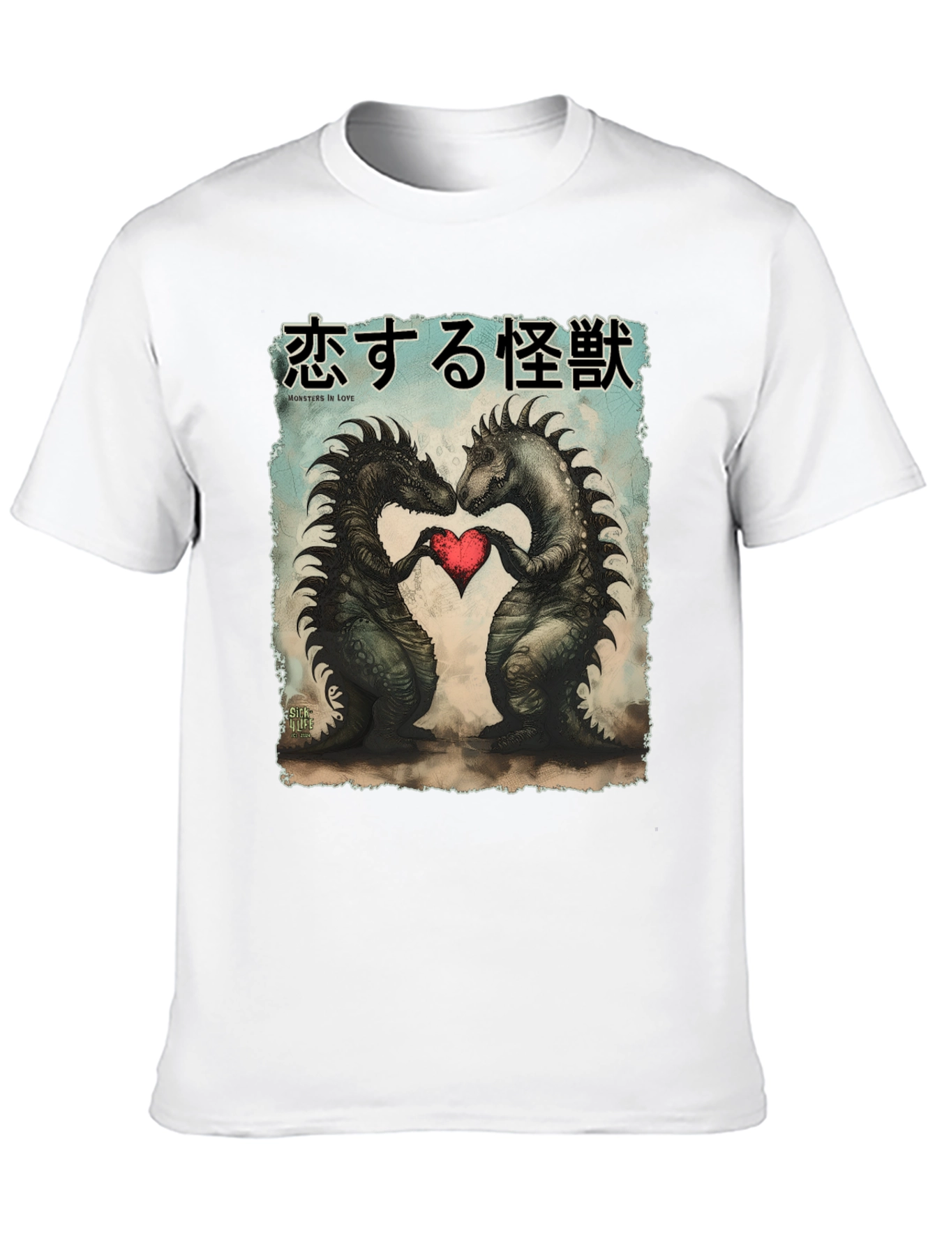 Monsters In Love T-Shirt - Graphic Print