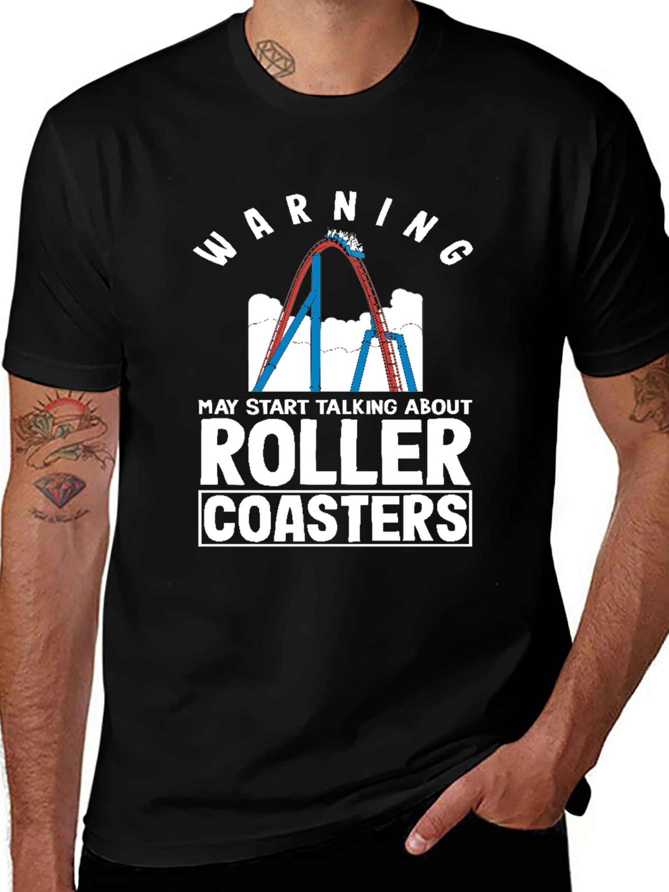 Warning Roller Coasters T-Shirt
