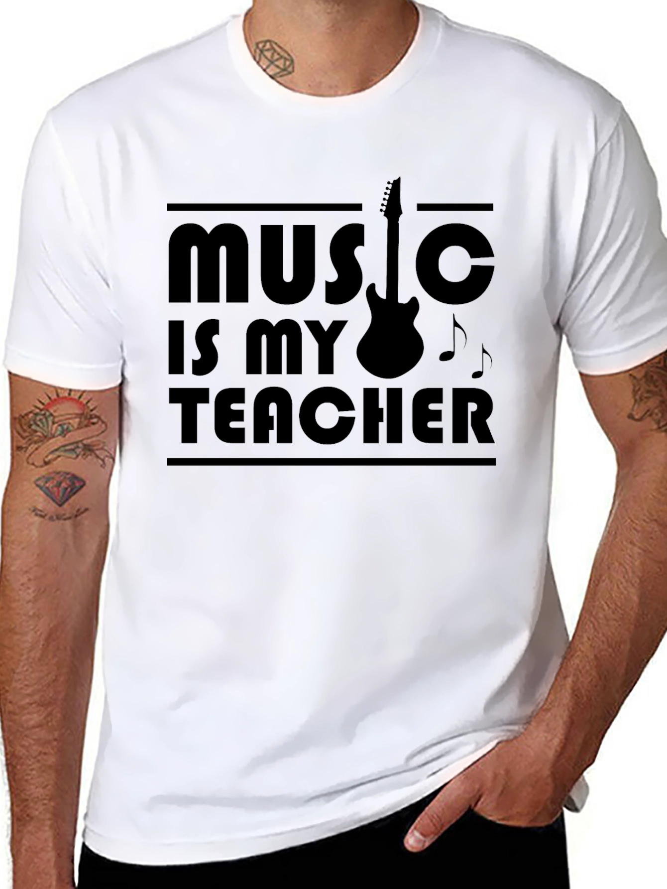 Music is My Teacher Graphic T-Shirt