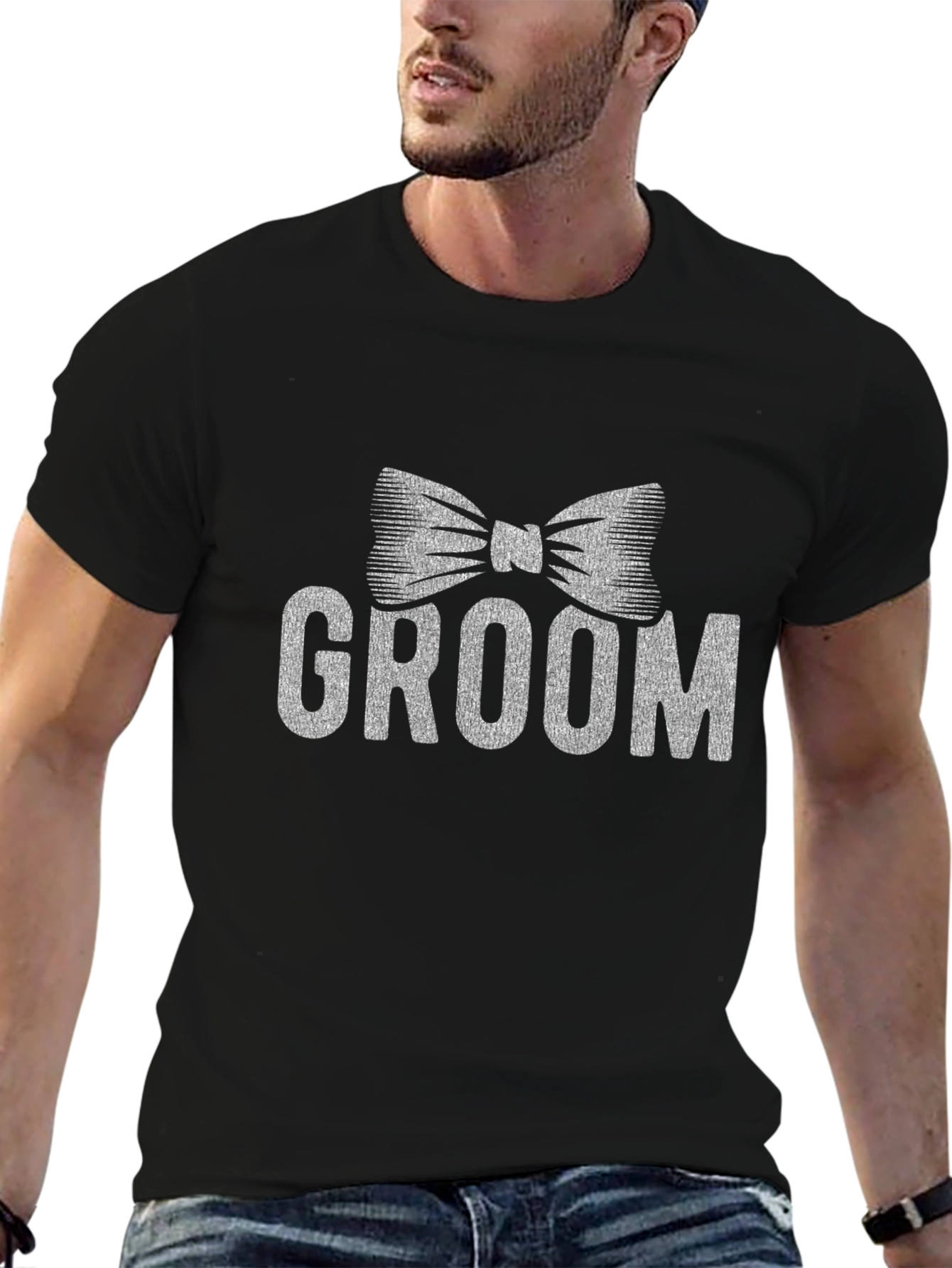 Groom Bow Tie T-Shirt - Wedding Apparel