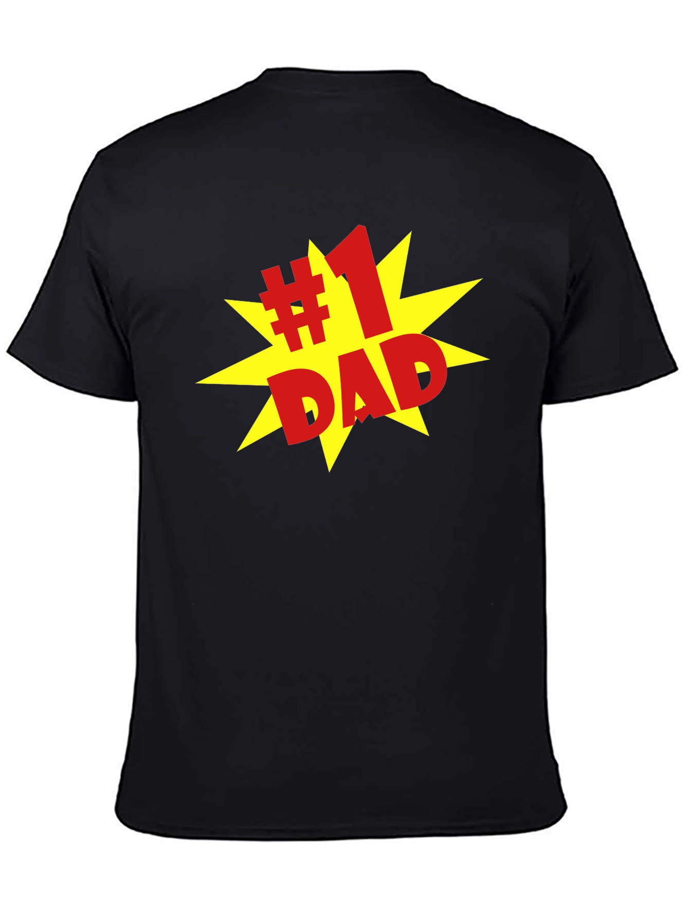 #1 Dad Graphic Print Crew Neck T-Shirt