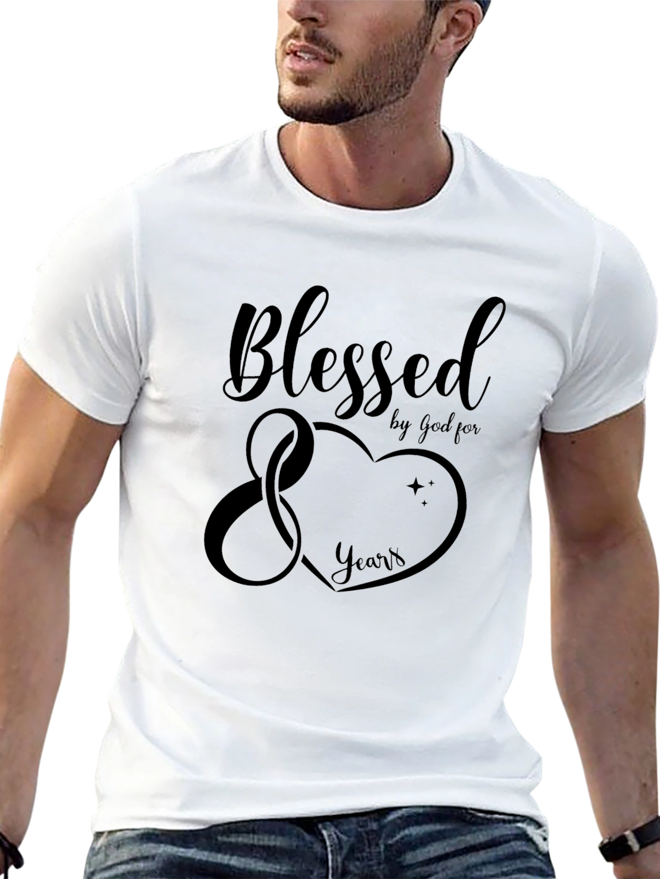 Blessed by God 80 Years Graphic T-Shirt