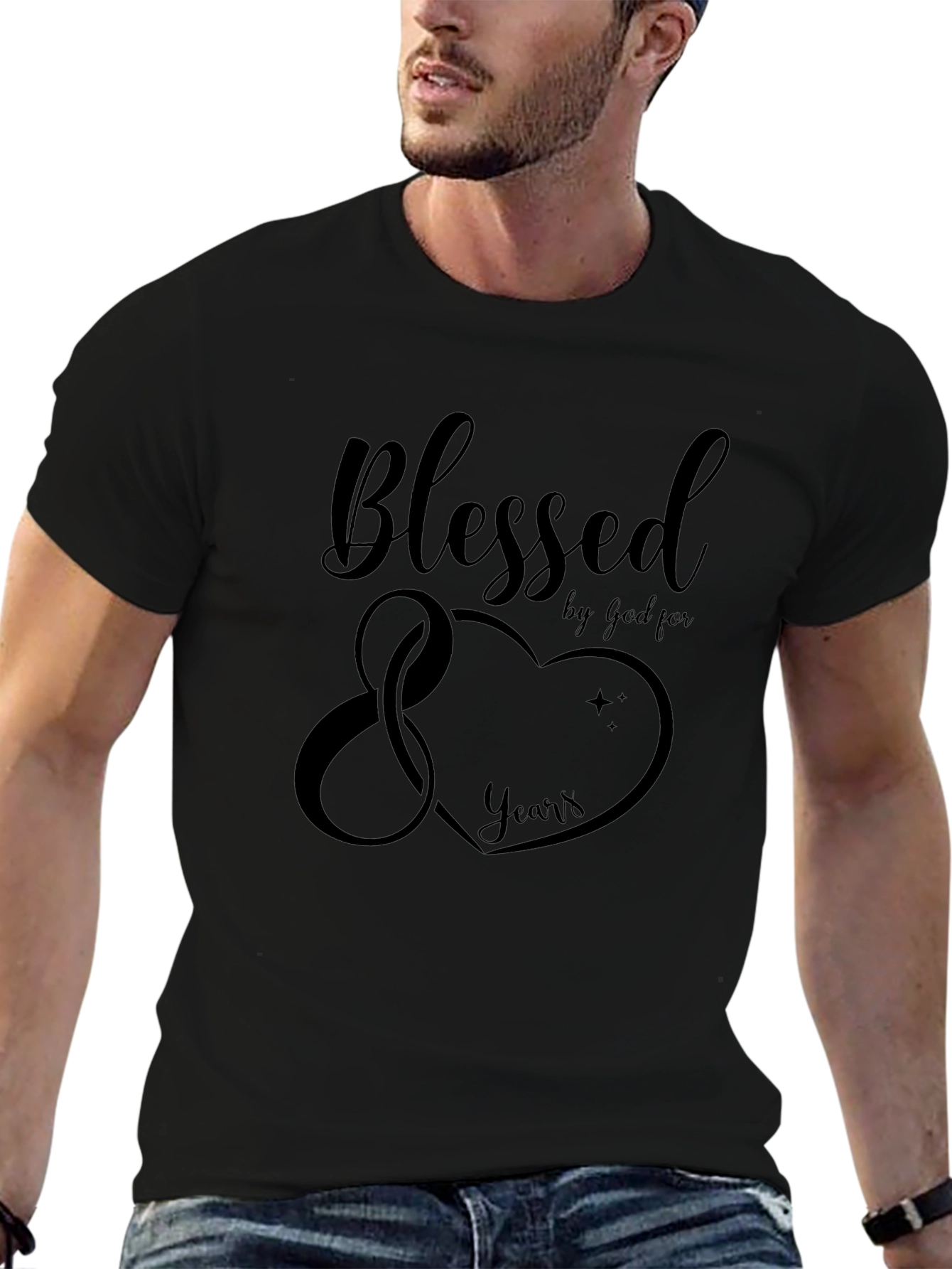 Blessed by God 80 Years Graphic T-Shirt