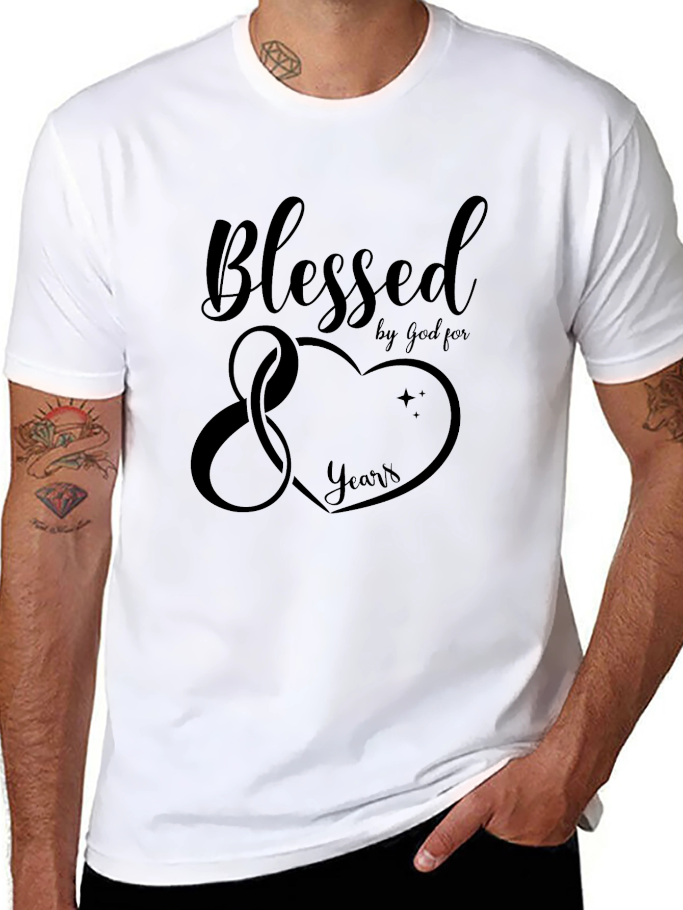 Blessed by God 80 Years Graphic T-Shirt