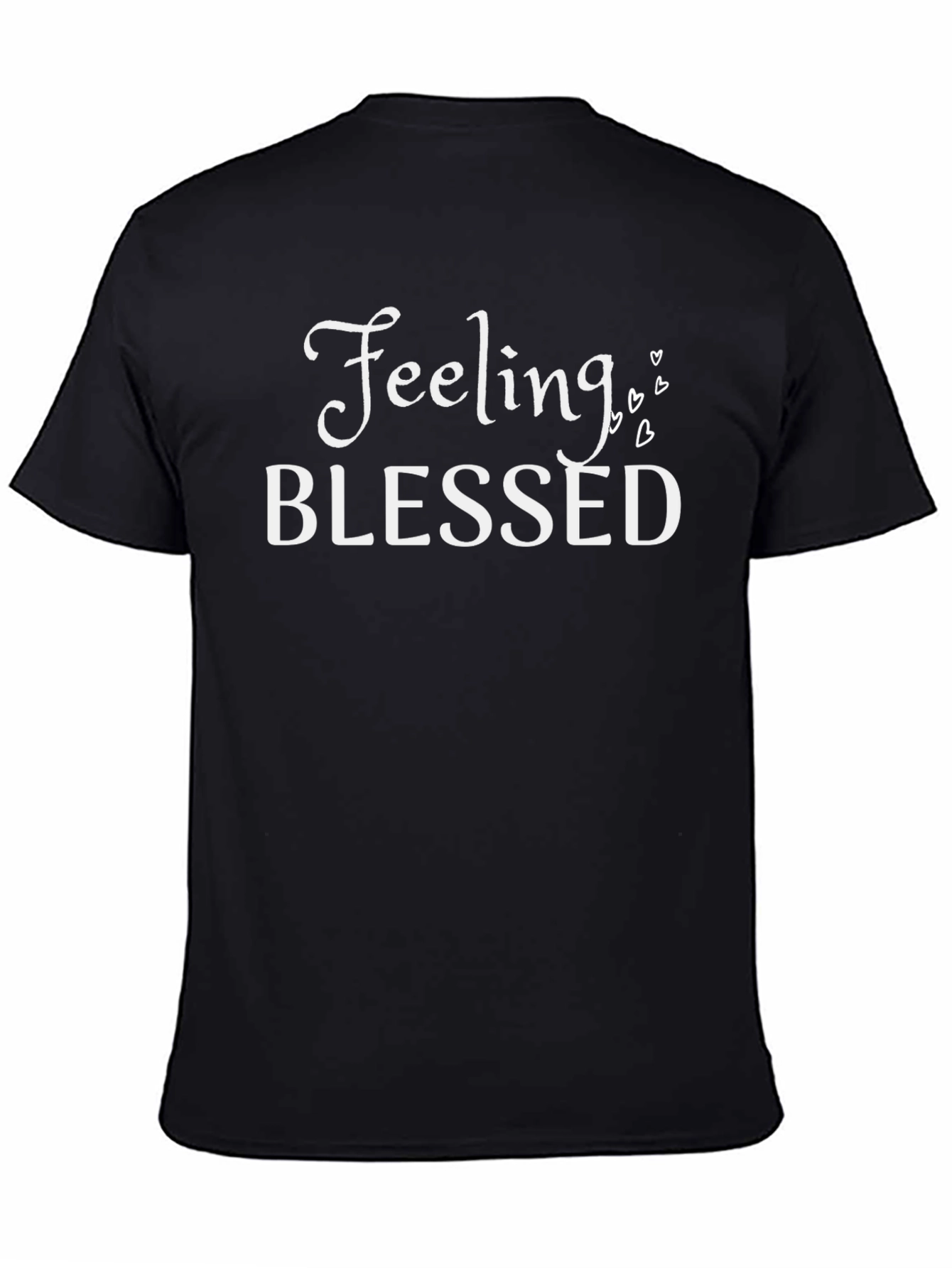 Feeling Blessed Black Graphic T-Shirt