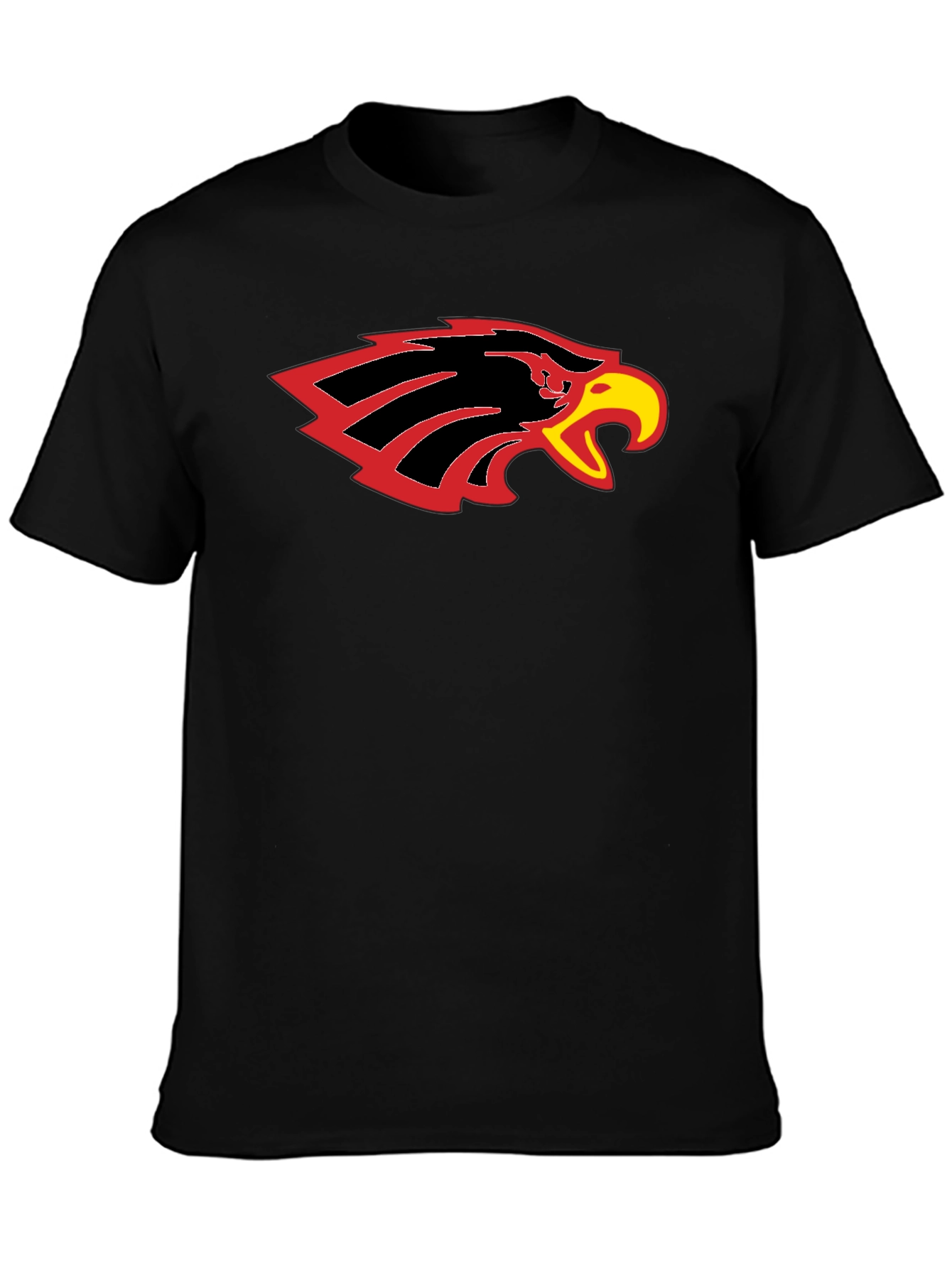 Black T-Shirt with Eagle Head Graphic