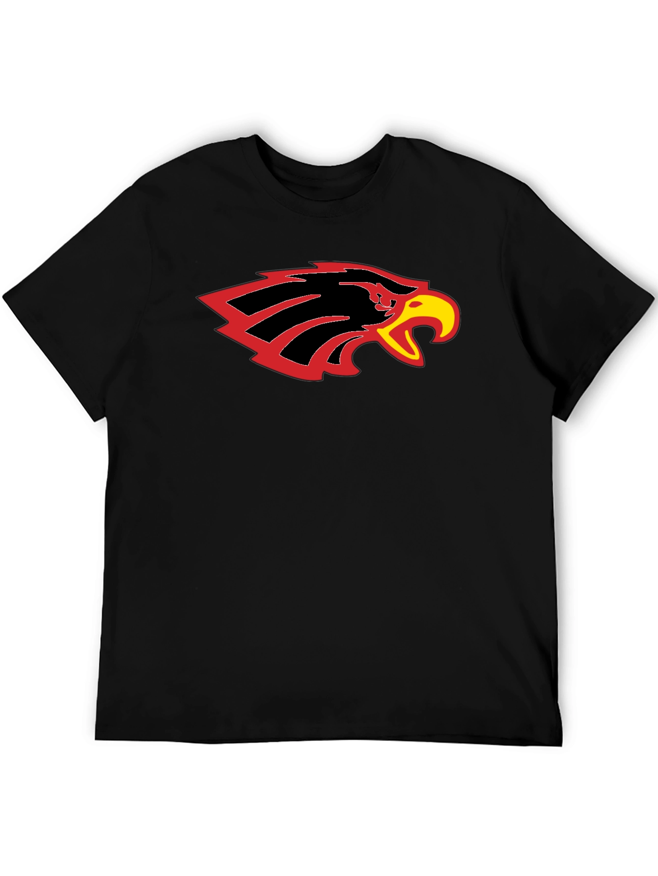 Black T-Shirt with Eagle Head Graphic