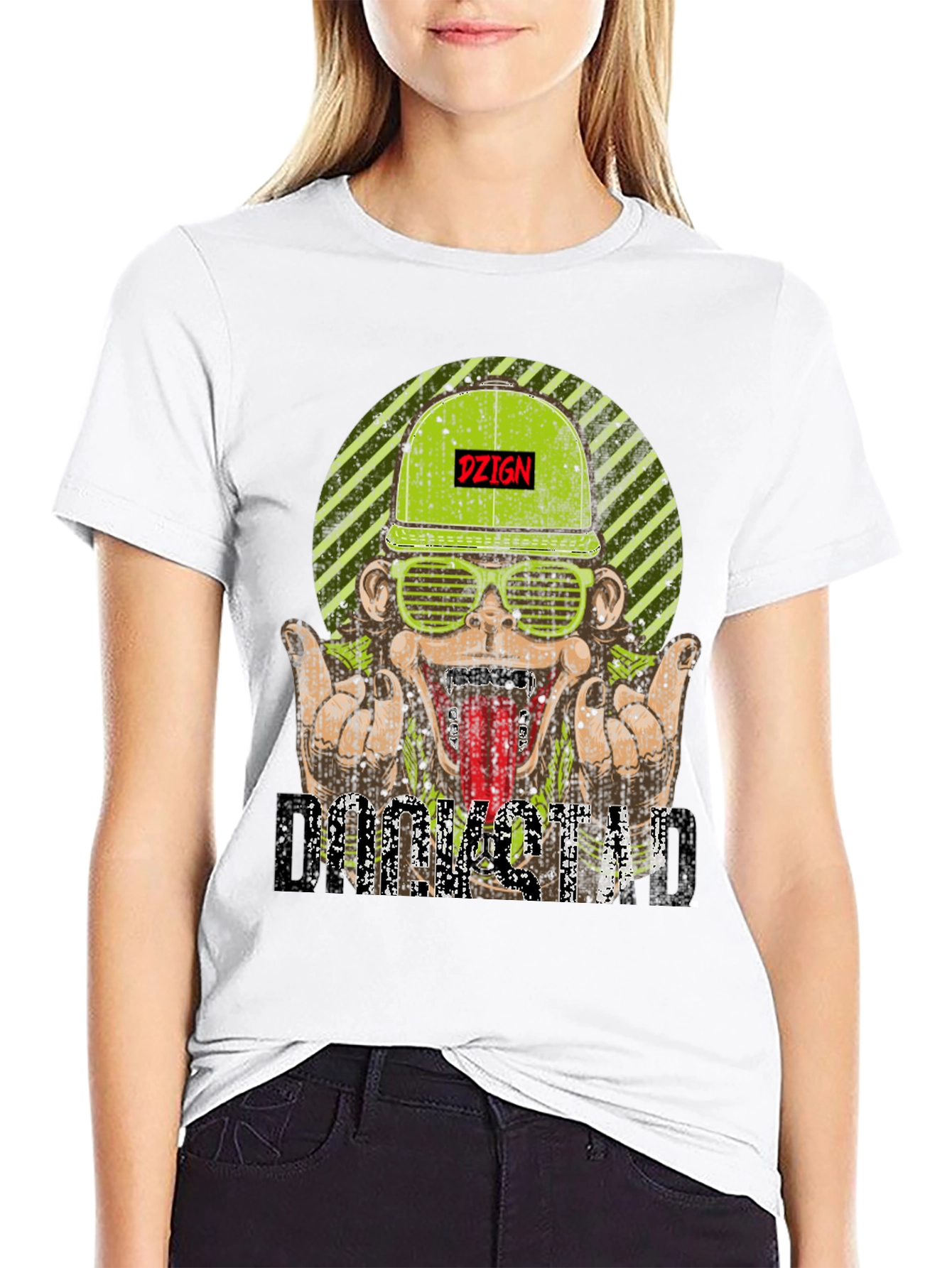 DZIGN Rocksta Graphic Tee - Black