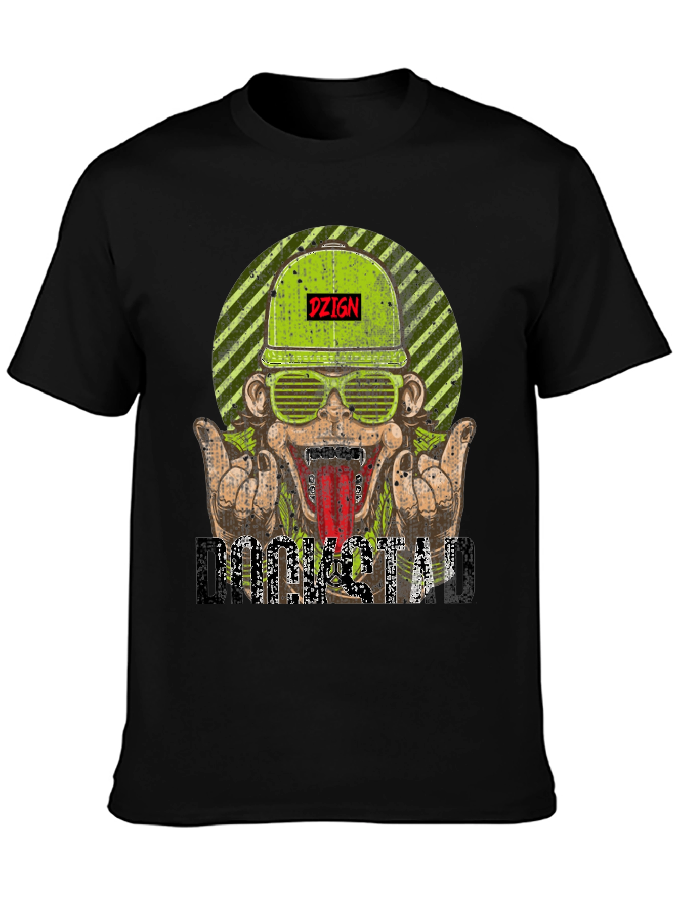 DZIGN Rocksta Graphic Tee - Black