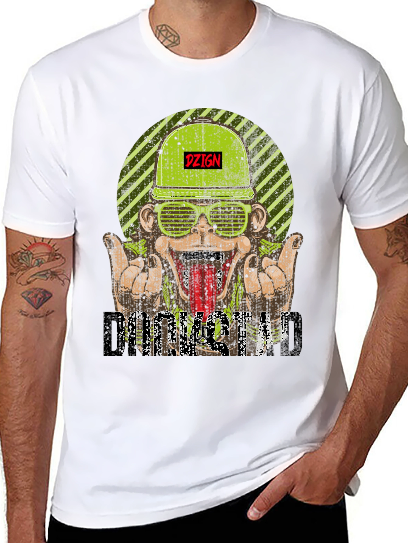 DZIGN Rocksta Graphic Tee - Black