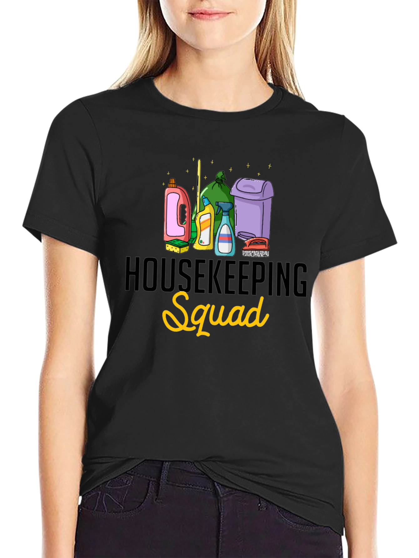 Housekeeping Squad Black T-Shirt