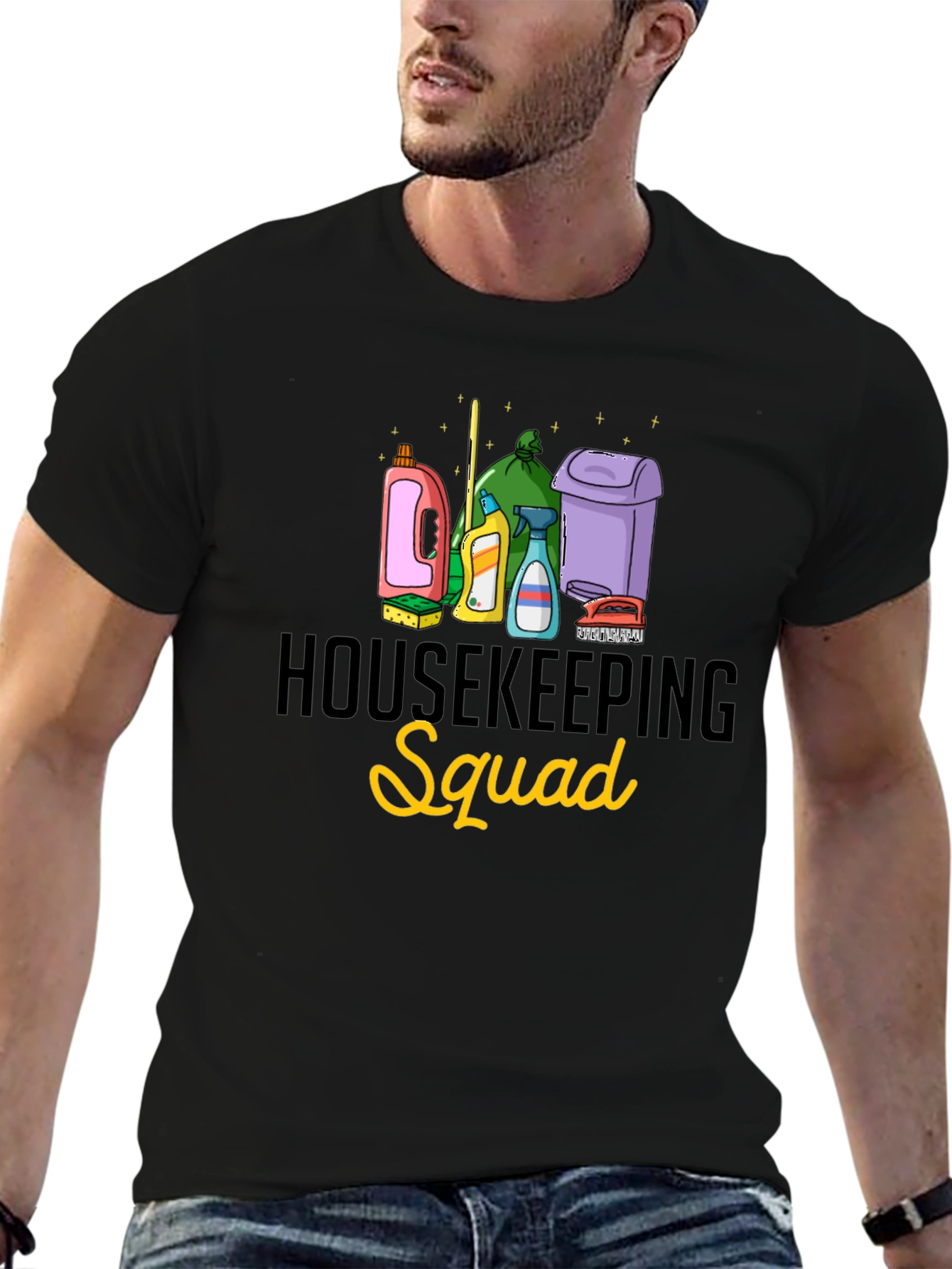 Housekeeping Squad Black T-Shirt