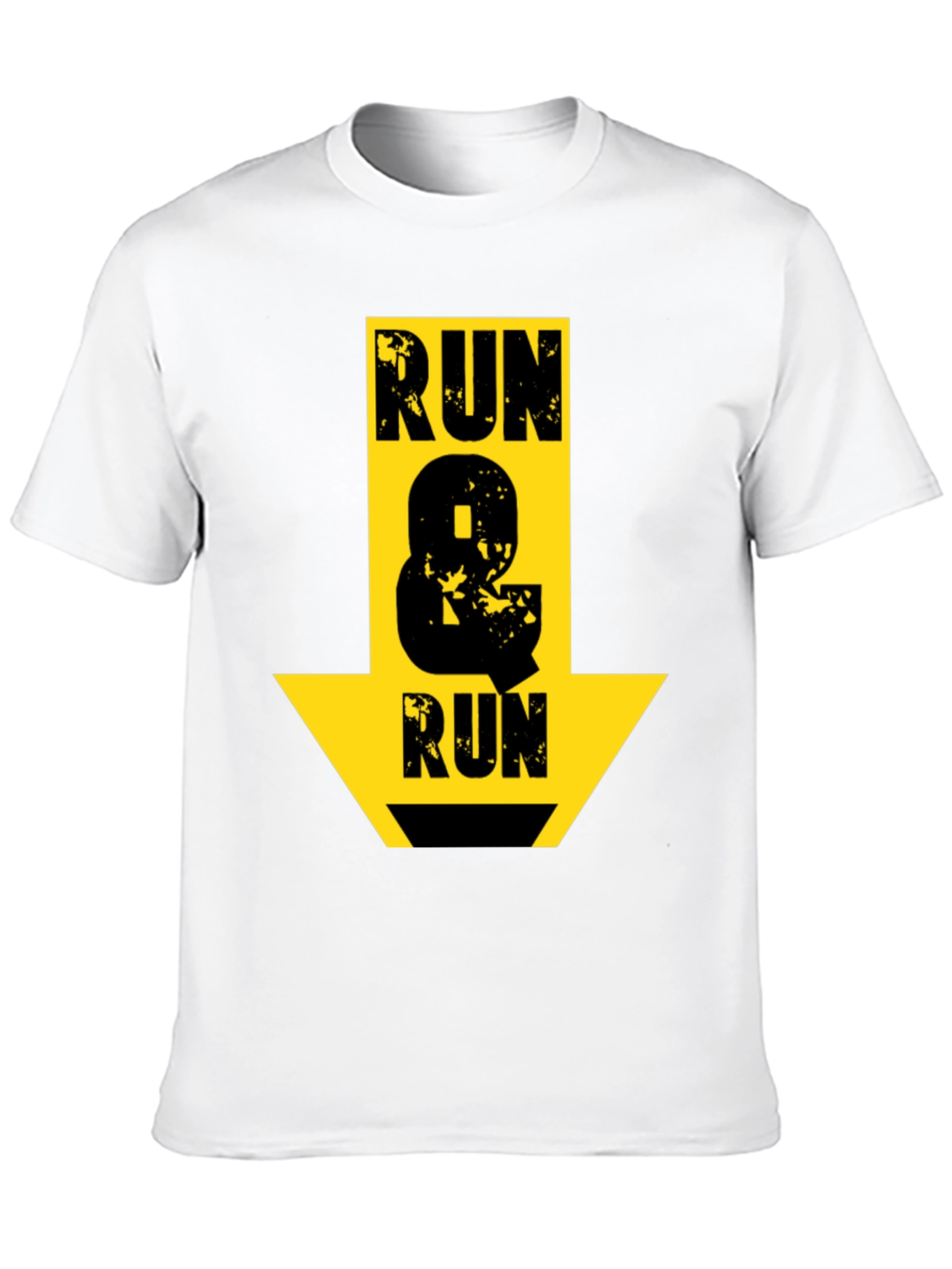 Run & Run Graphic T-Shirt - Black Cotton Tee