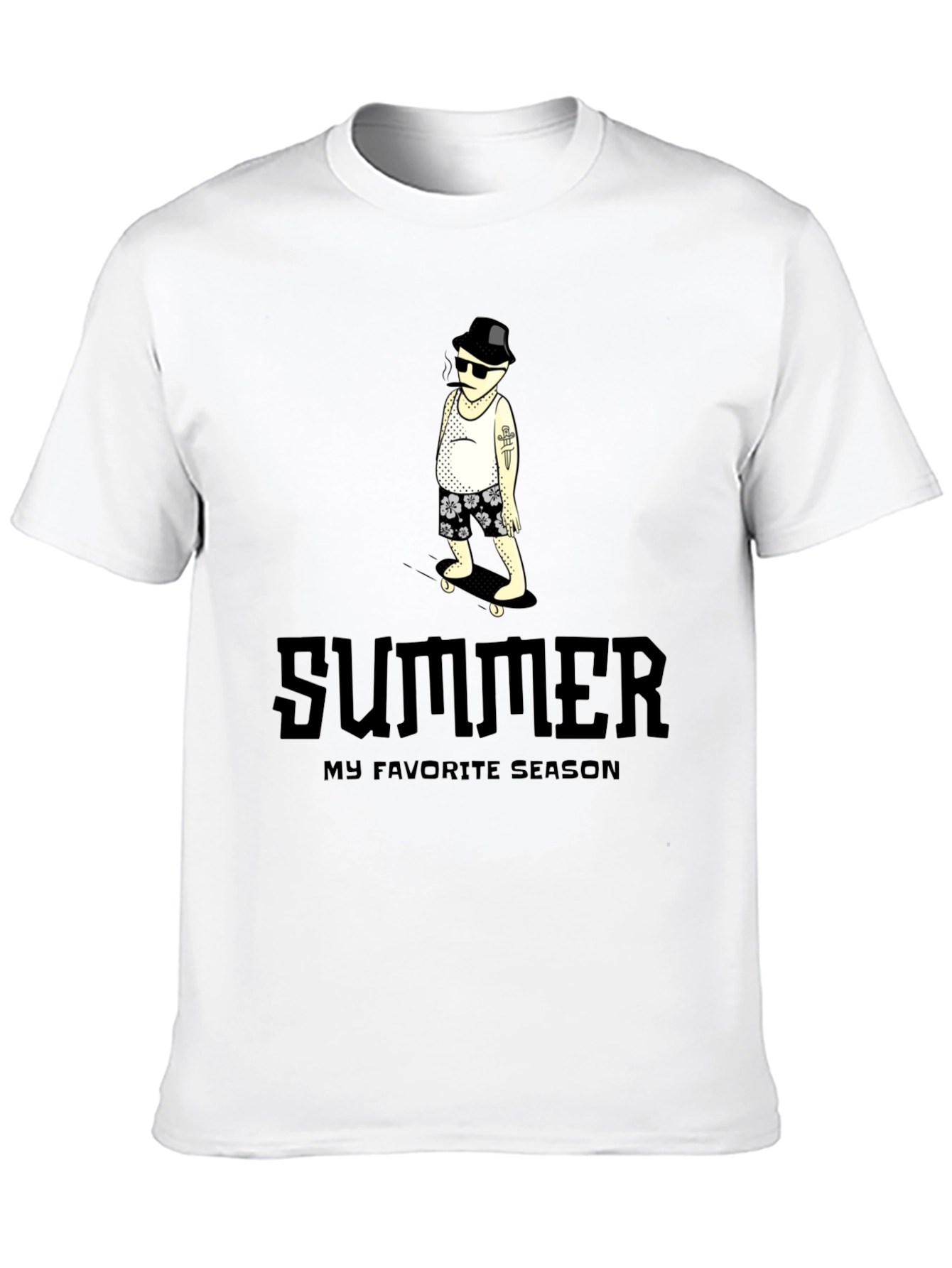 Summer Favorite Season Graphic Tee - Black