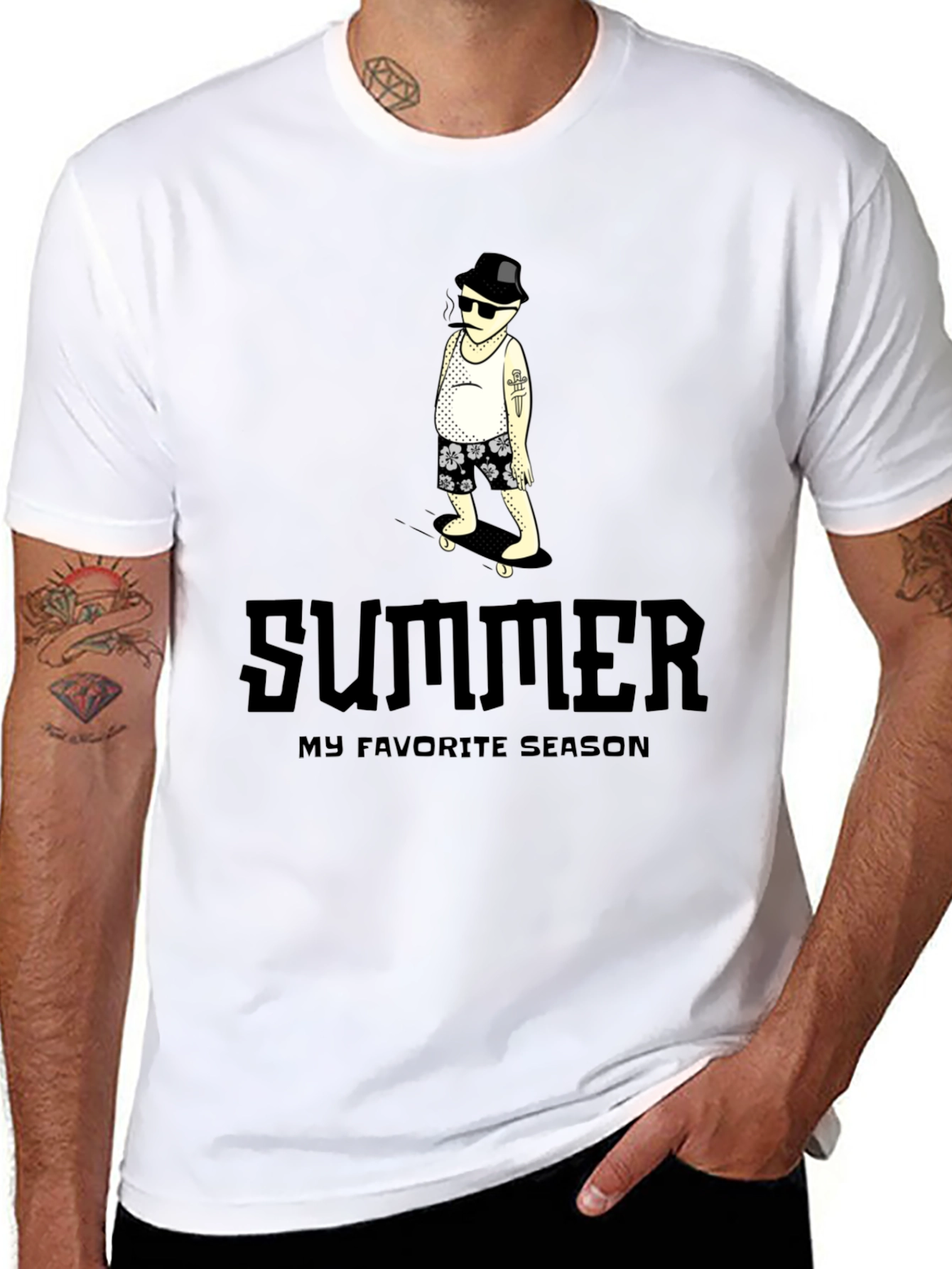 Summer Favorite Season Graphic Tee - Black