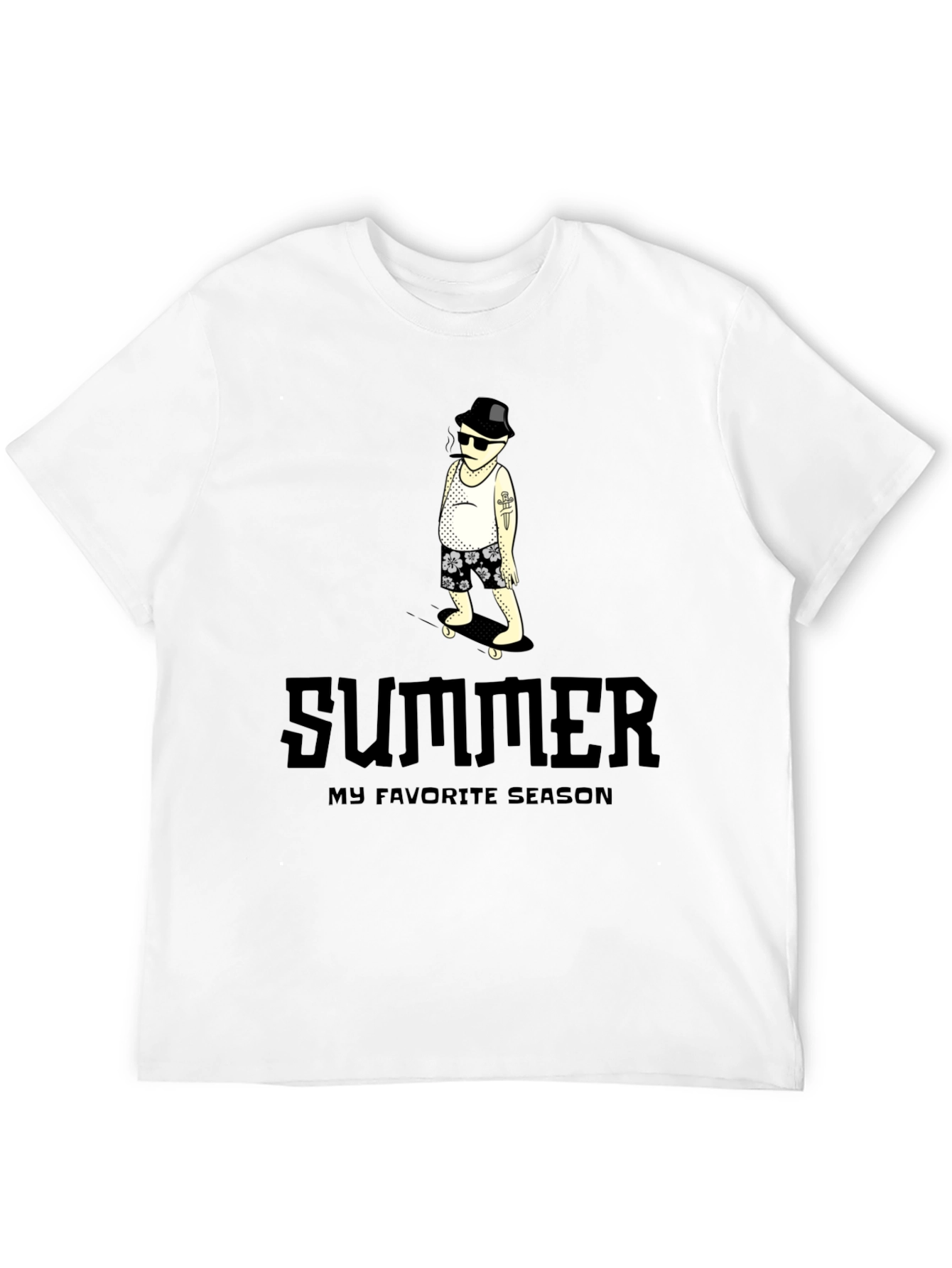 Summer Favorite Season Graphic Tee - Black