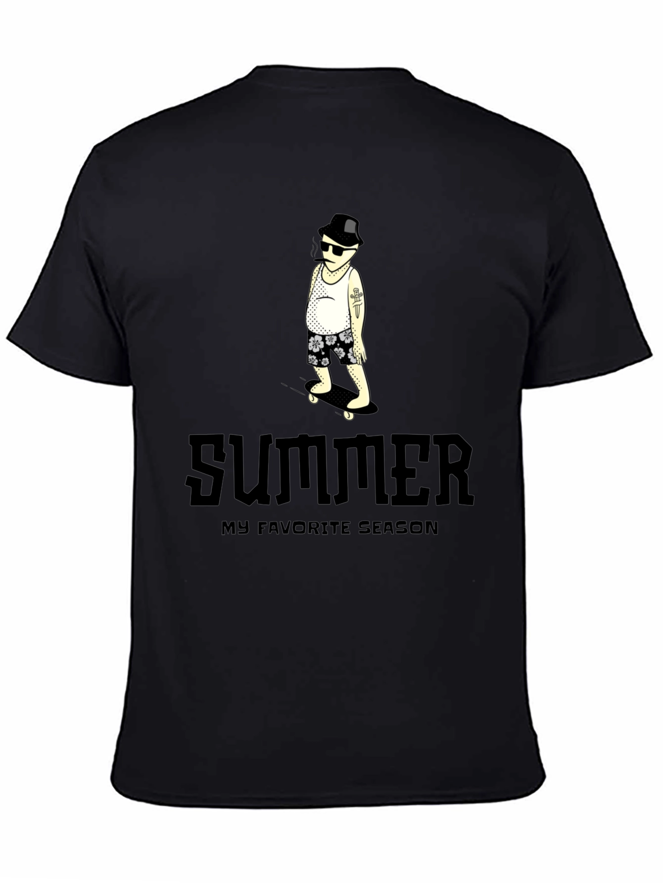 Summer Favorite Season Graphic Tee - Black
