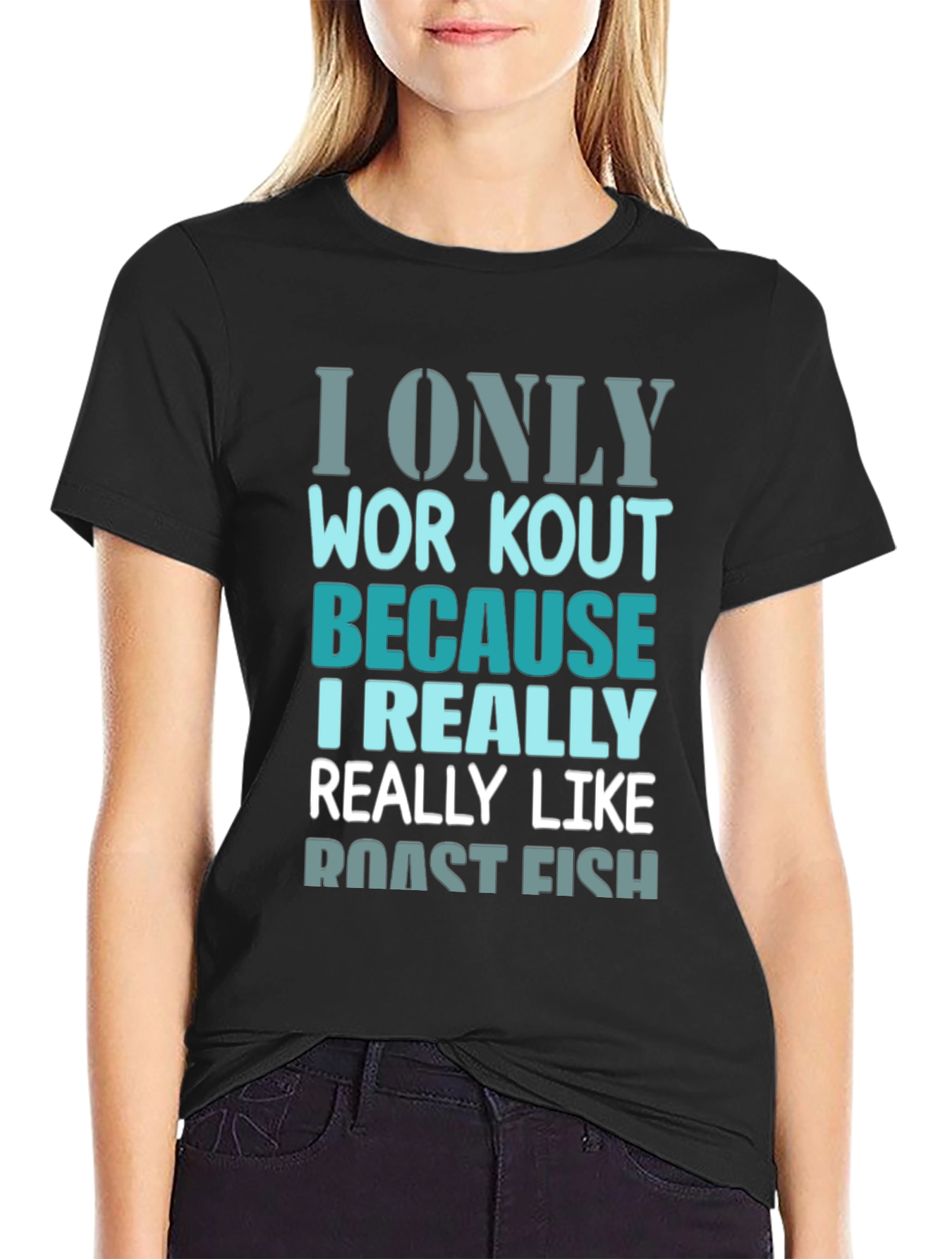 Roast Fish Workout T-Shirt - Funny Gym Tee