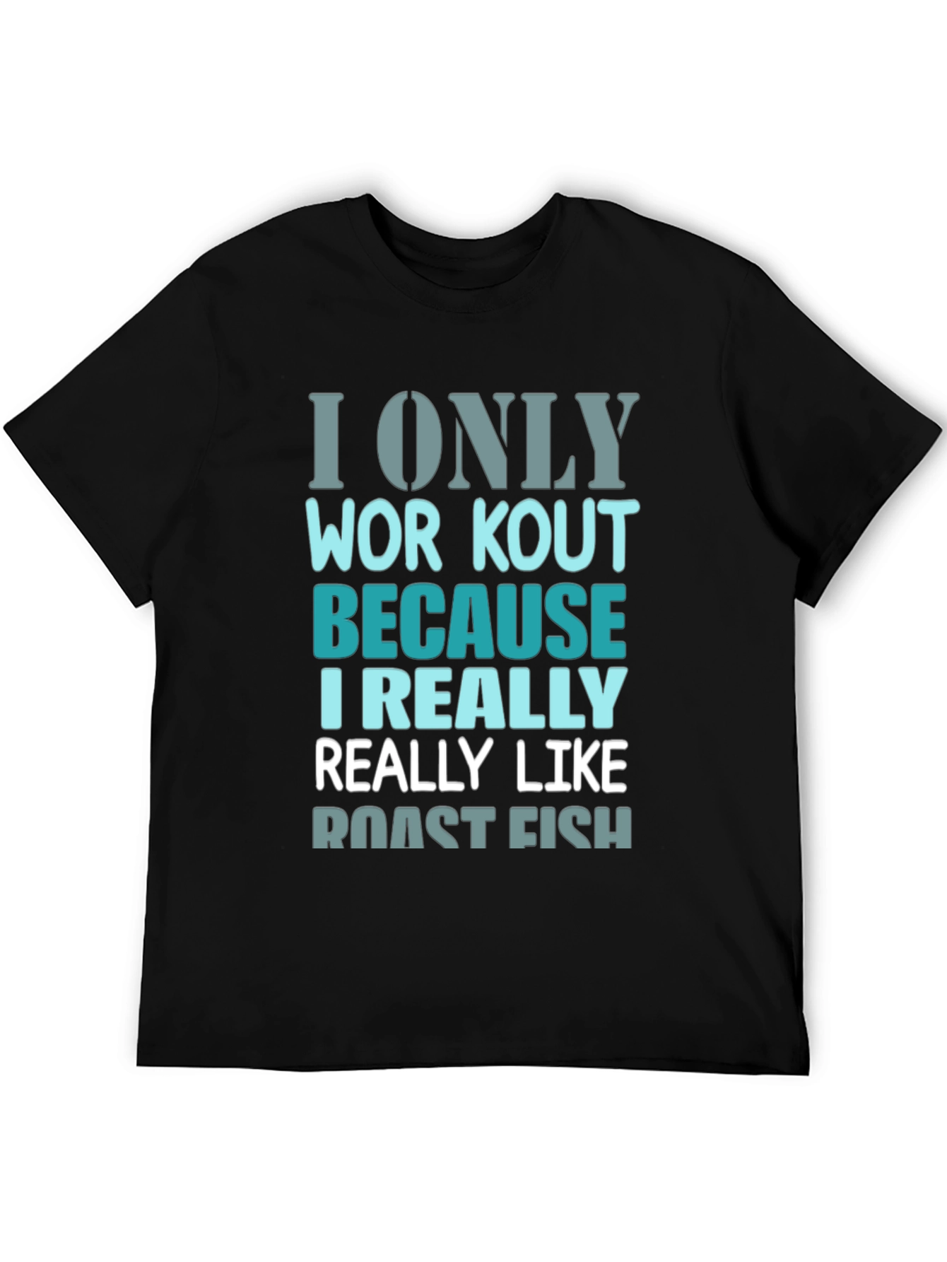 Roast Fish Workout T-Shirt - Funny Gym Tee