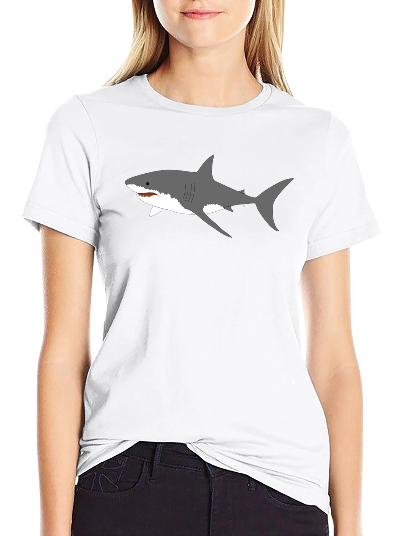 Shark Graphic Black T-Shirt - Cool Design