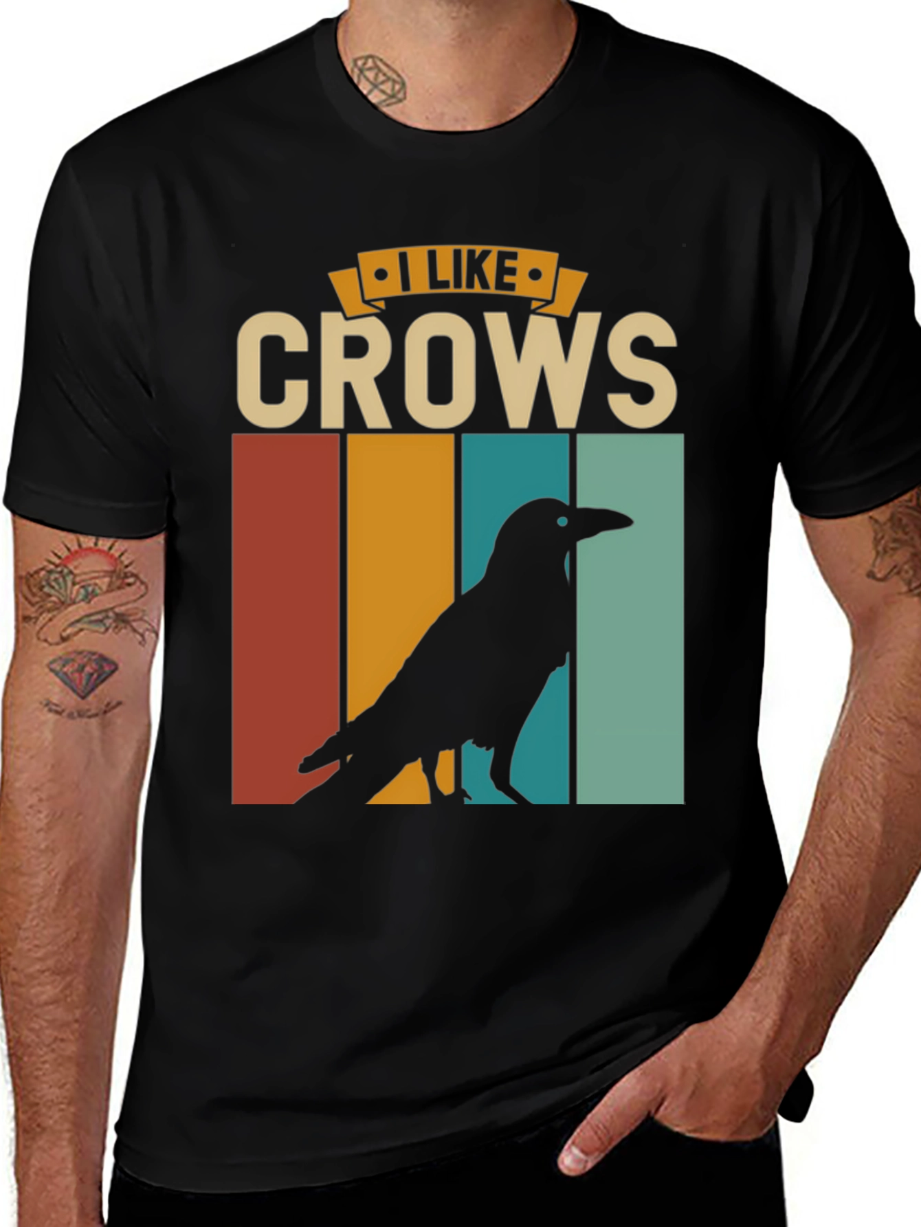 I Like Crows Retro Graphic Tee
