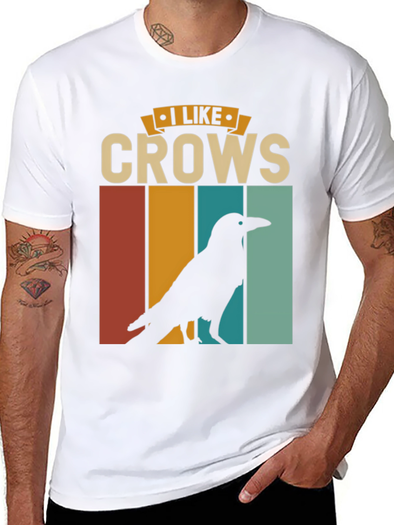 I Like Crows Retro Graphic Tee