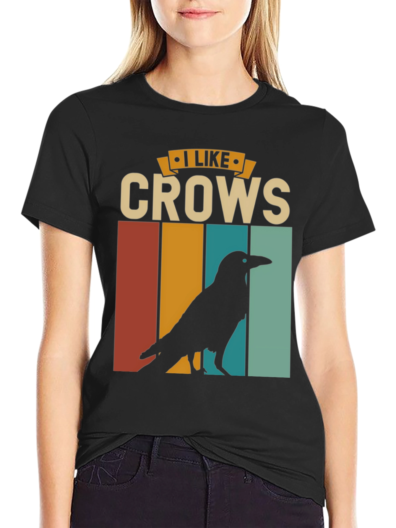 I Like Crows Retro Graphic Tee