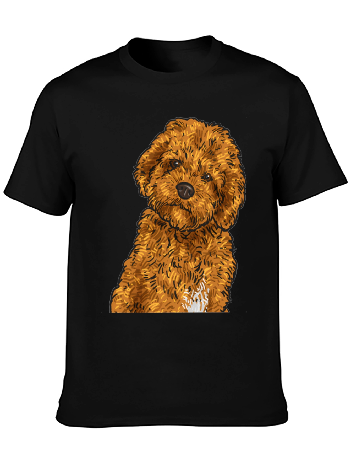 Cute Dog Graphic Tee - Unisex Black T-Shirt