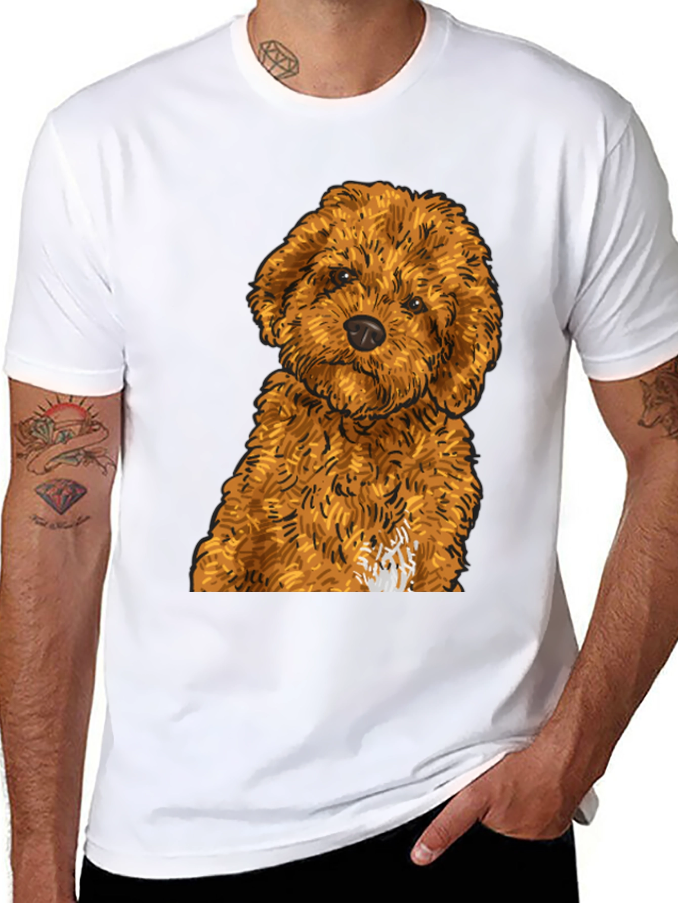 Cute Dog Graphic Tee - Unisex Black T-Shirt