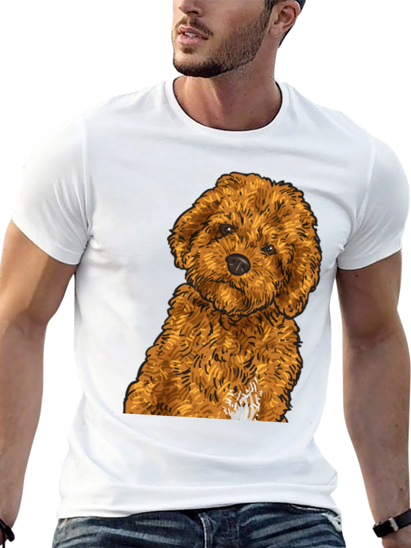 Cute Dog Graphic Tee - Unisex Black T-Shirt
