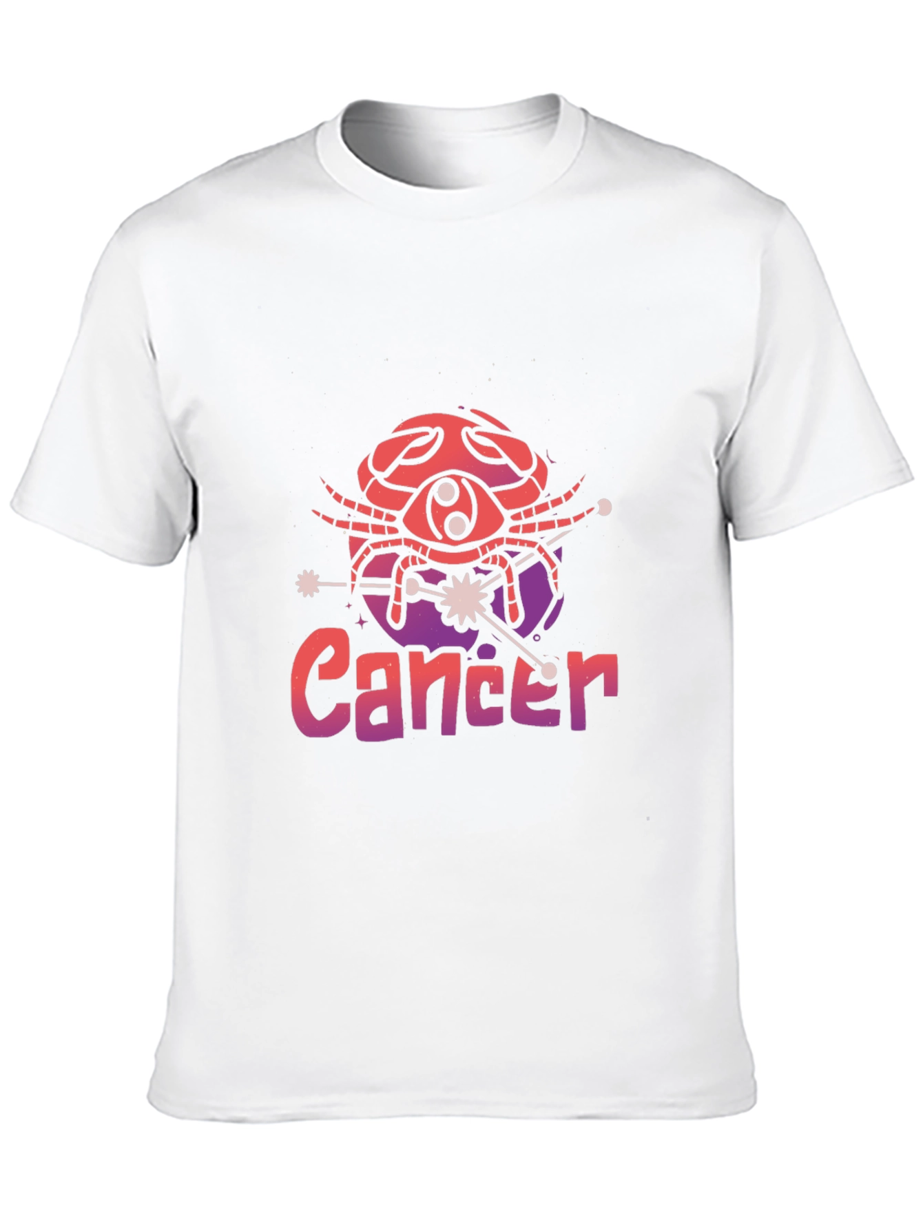 Cancer Zodiac Graphic T-Shirt - Black