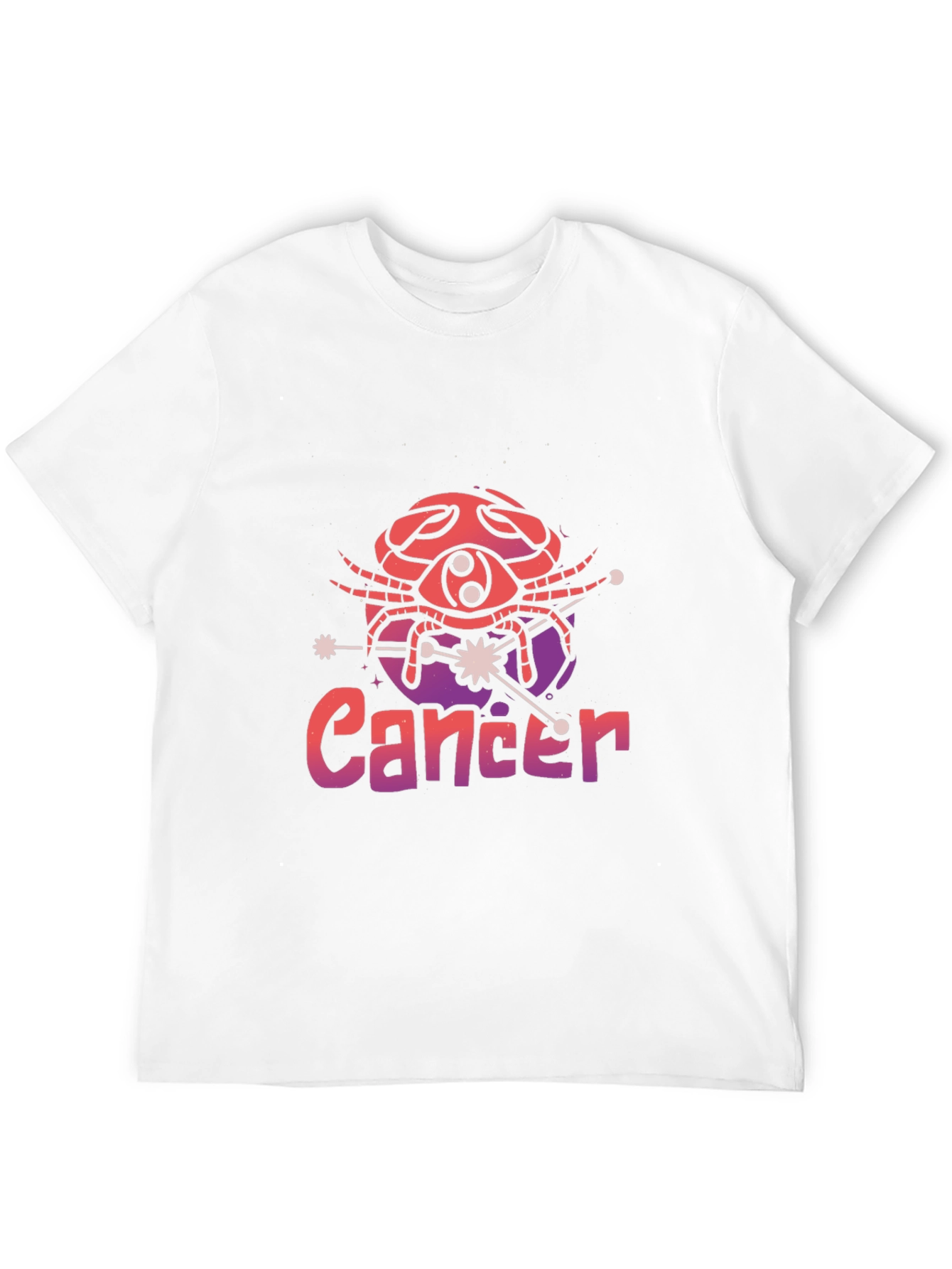 Cancer Zodiac Graphic T-Shirt - Black