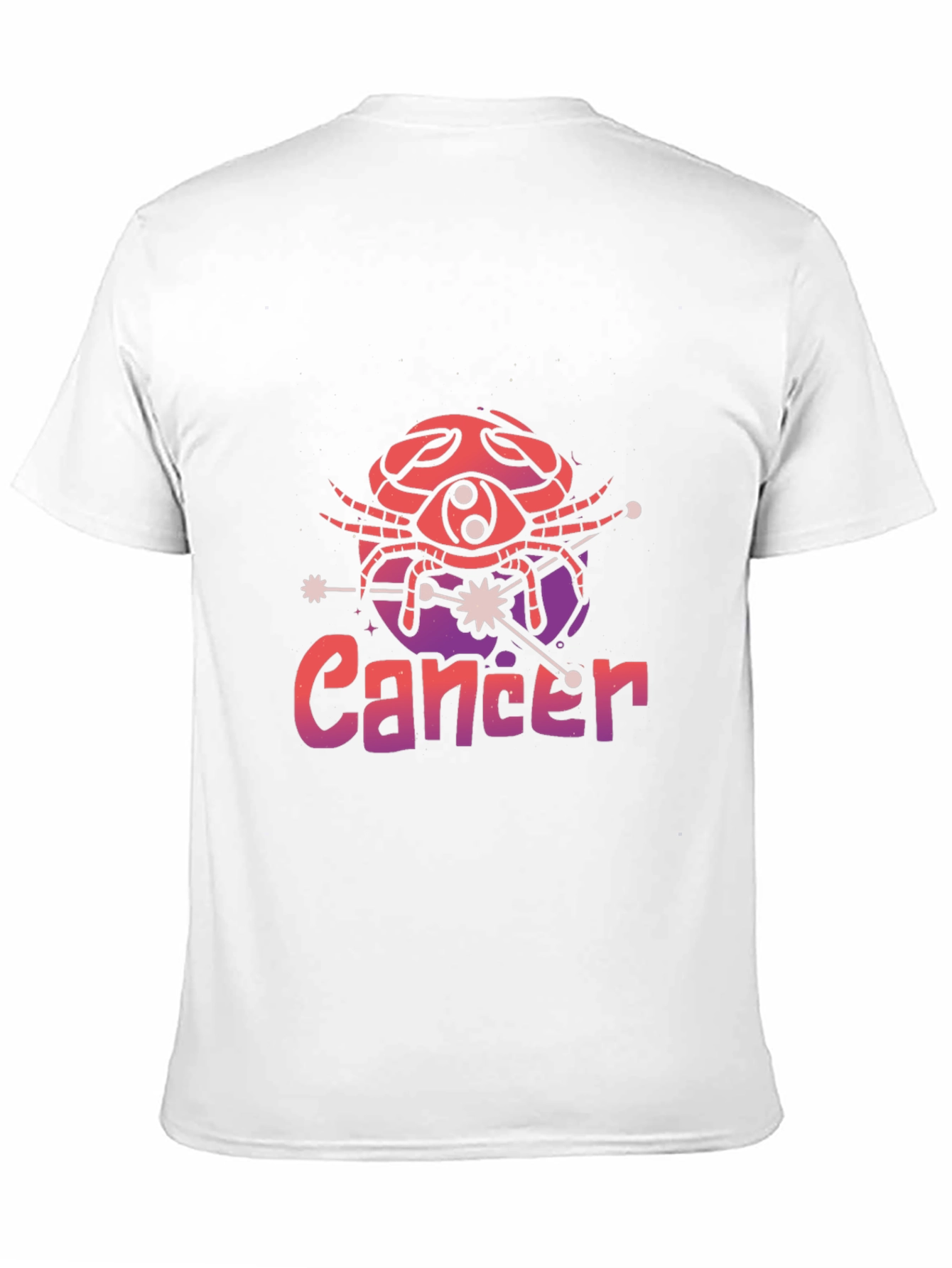Cancer Zodiac Graphic T-Shirt - Black