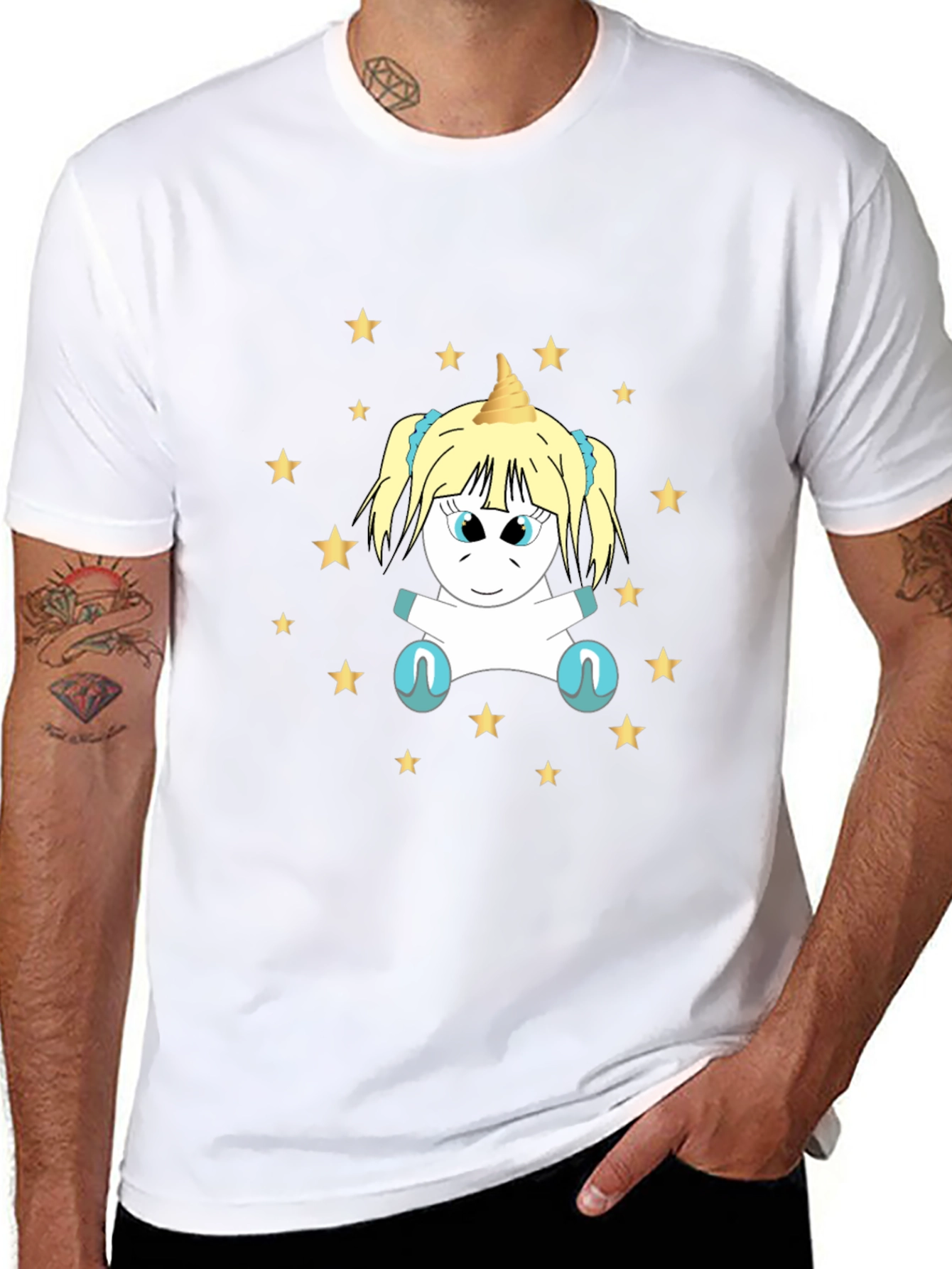 Unicorn Starry Night Graphic Tee