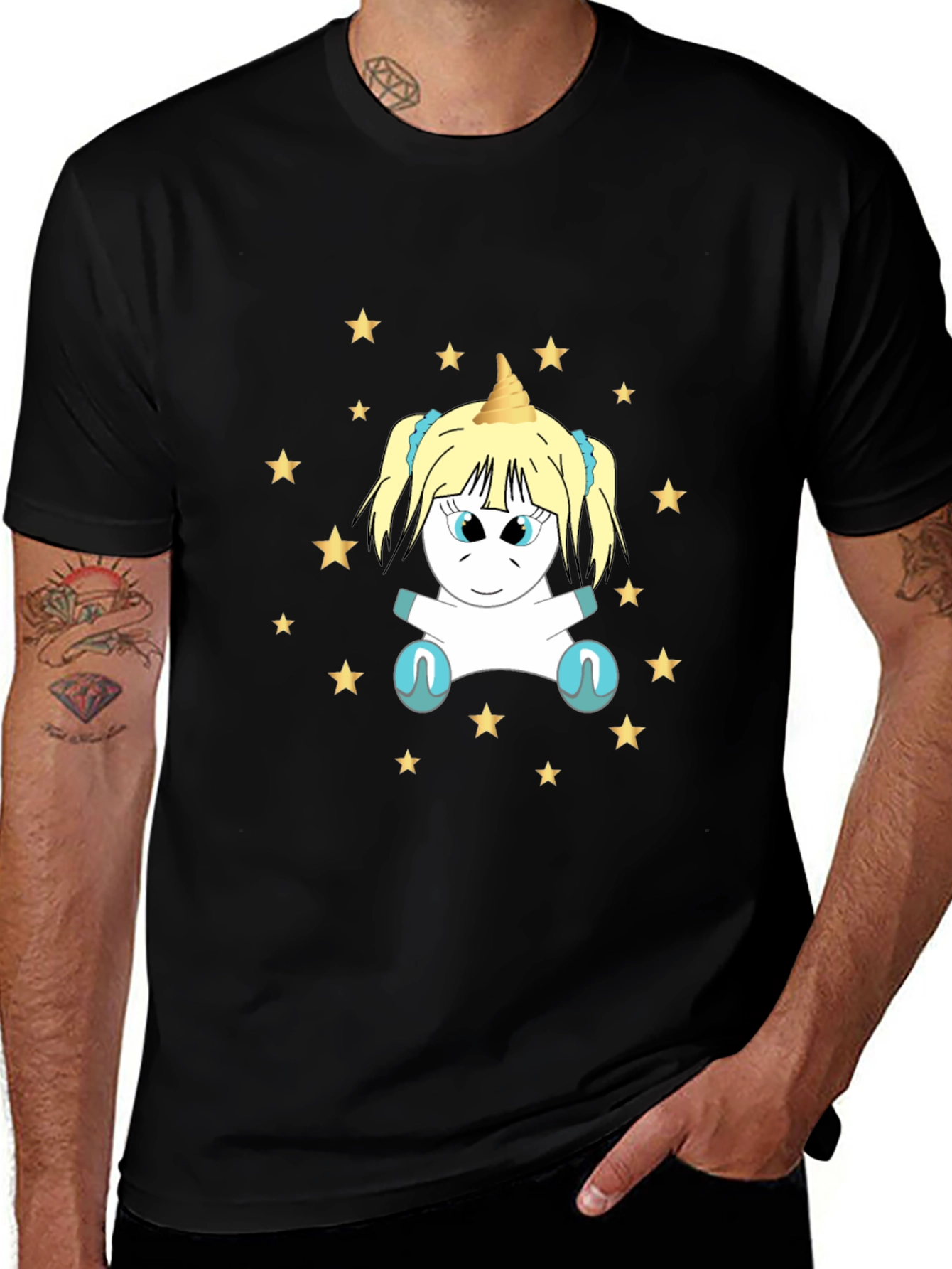 Unicorn Starry Night Graphic Tee