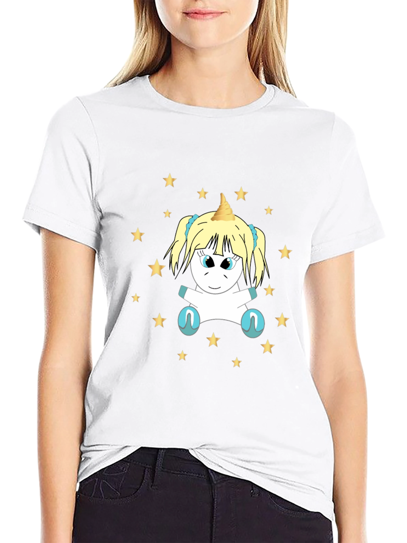 Unicorn Starry Night Graphic Tee