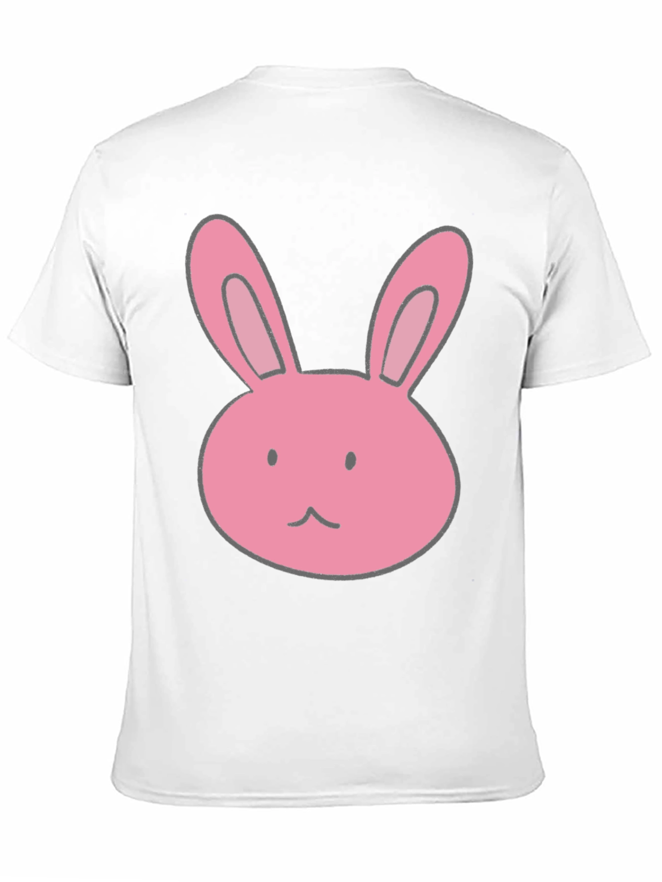 Bunny Graphic Tee - Black Cotton Casual Shirt