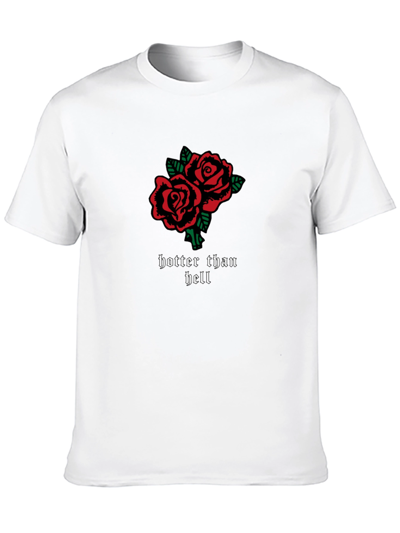 Hotter Than Hell Roses Graphic Tee - Black