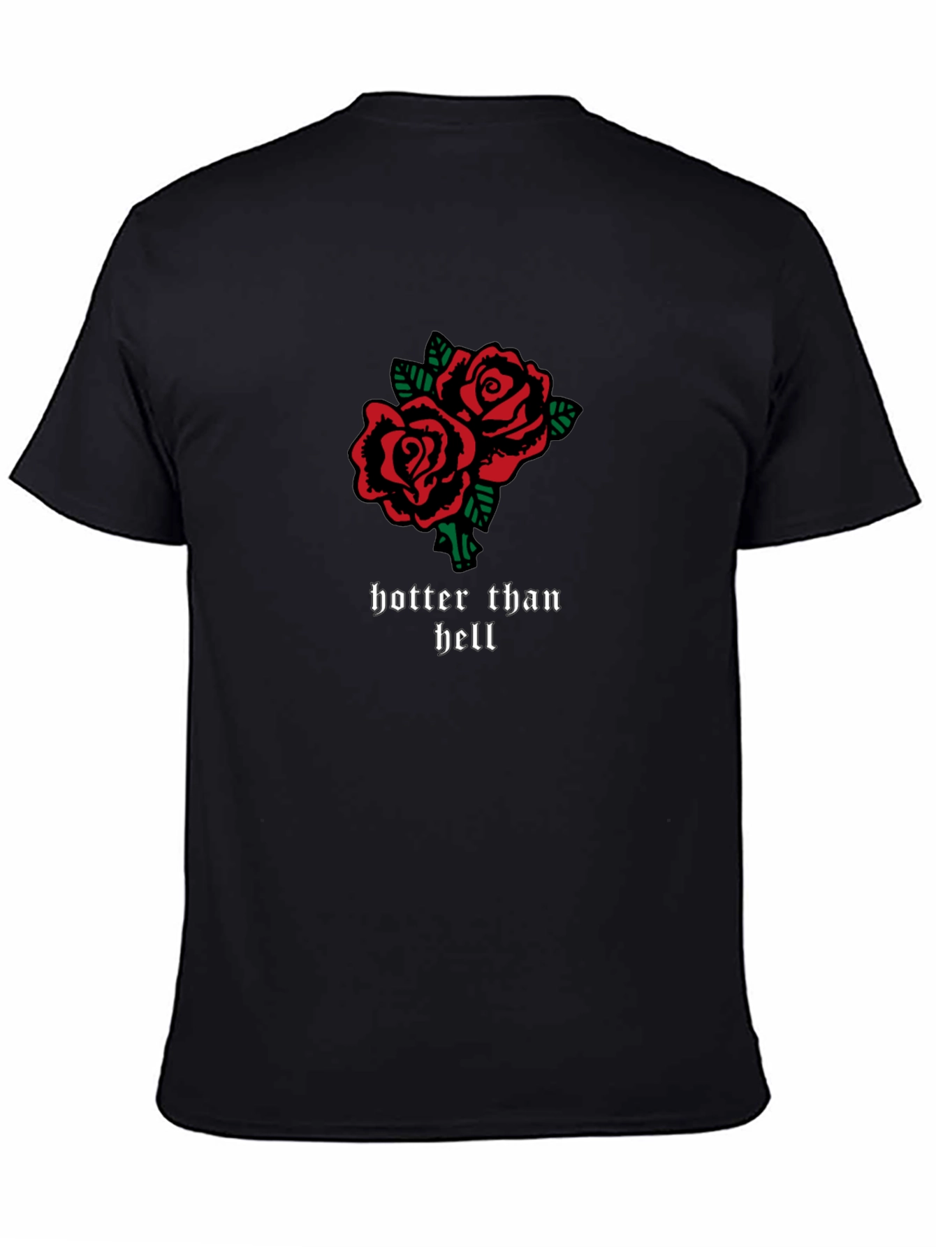 Hotter Than Hell Roses Graphic Tee - Black