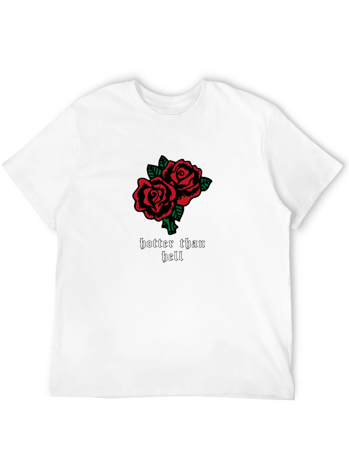 Hotter Than Hell Roses Graphic Tee - Black