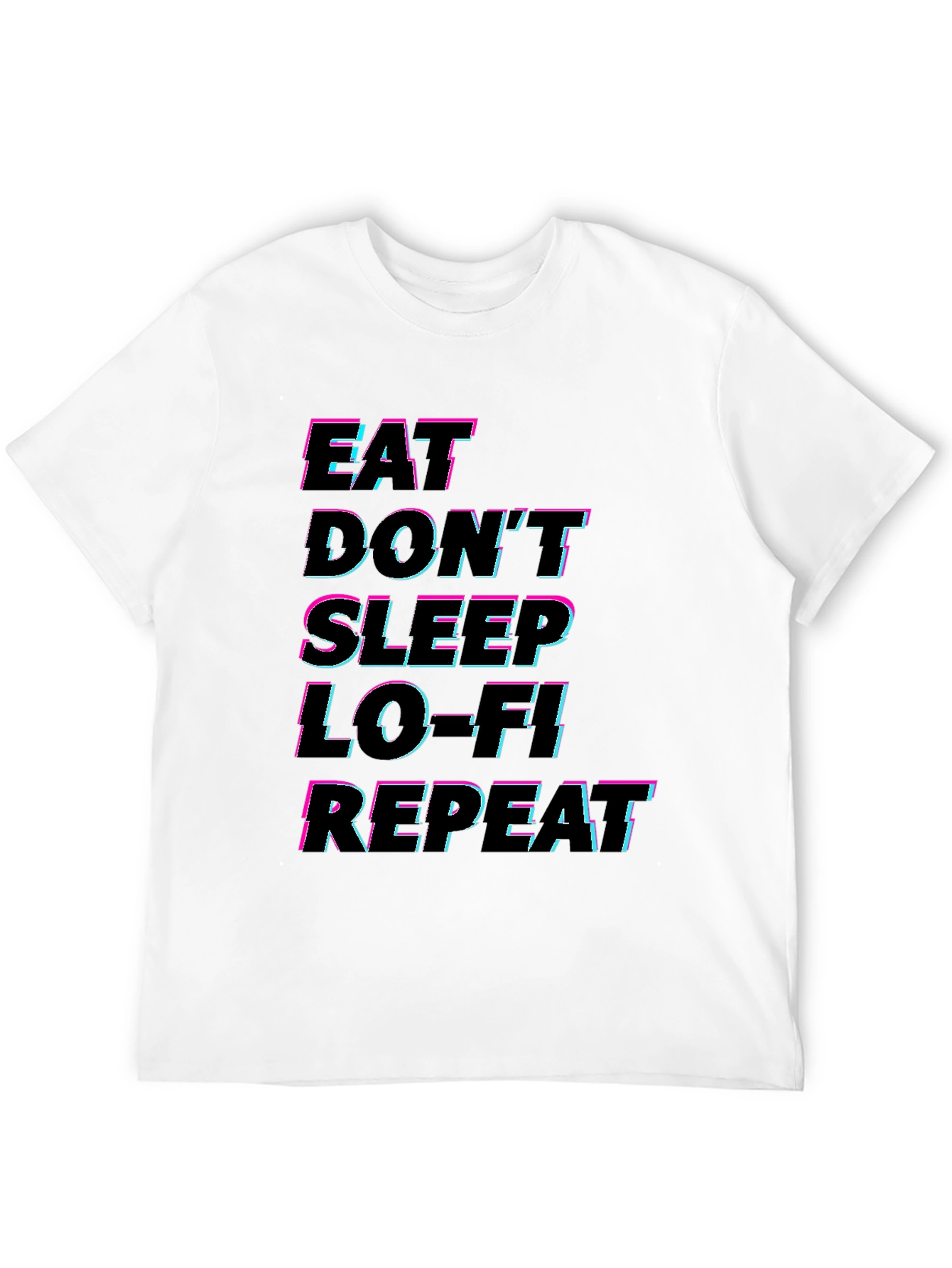 Eat Dont Sleep Lo-Fi Repeat Black Graphic Tee