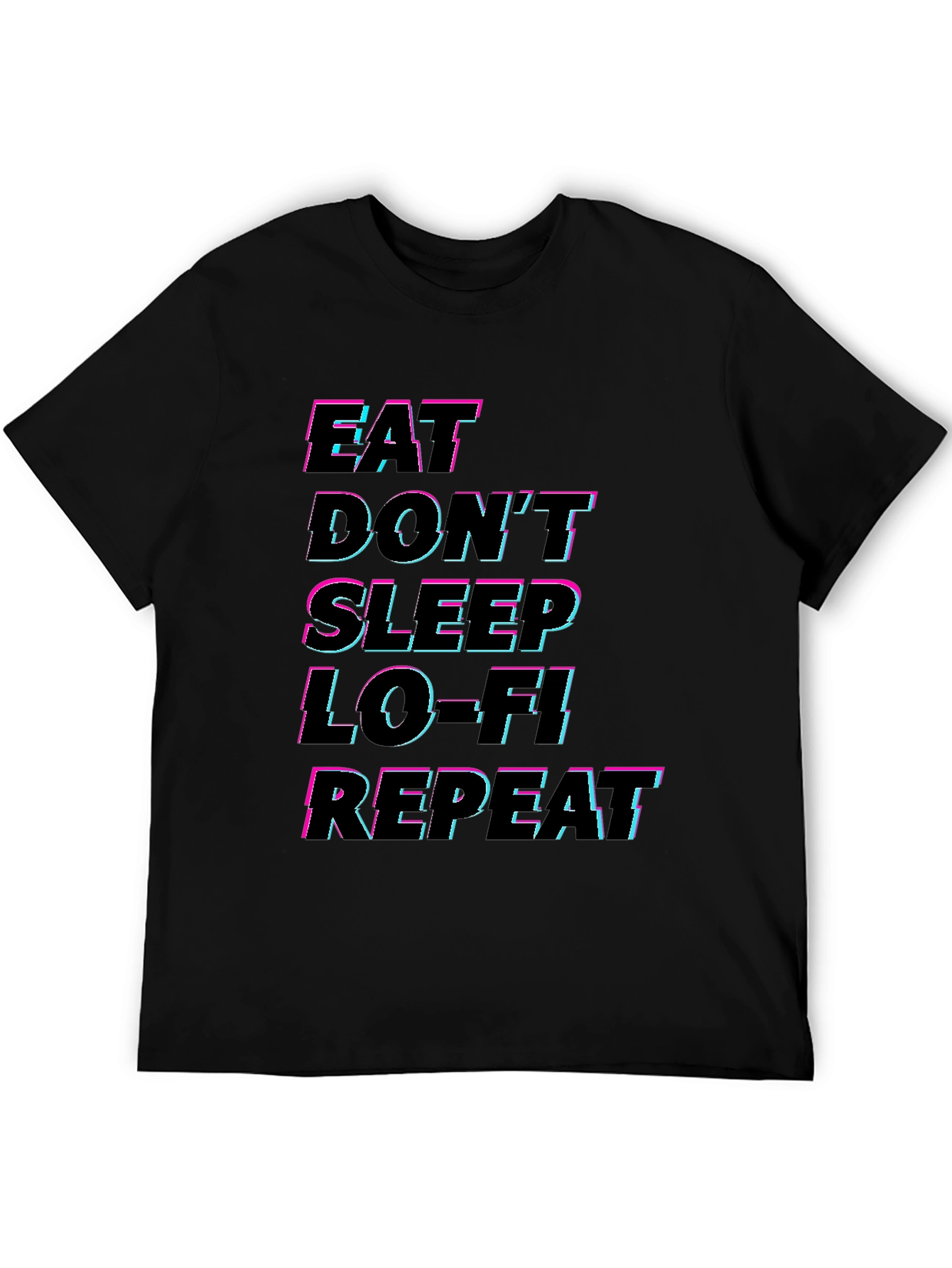 Eat Dont Sleep Lo-Fi Repeat Black Graphic Tee
