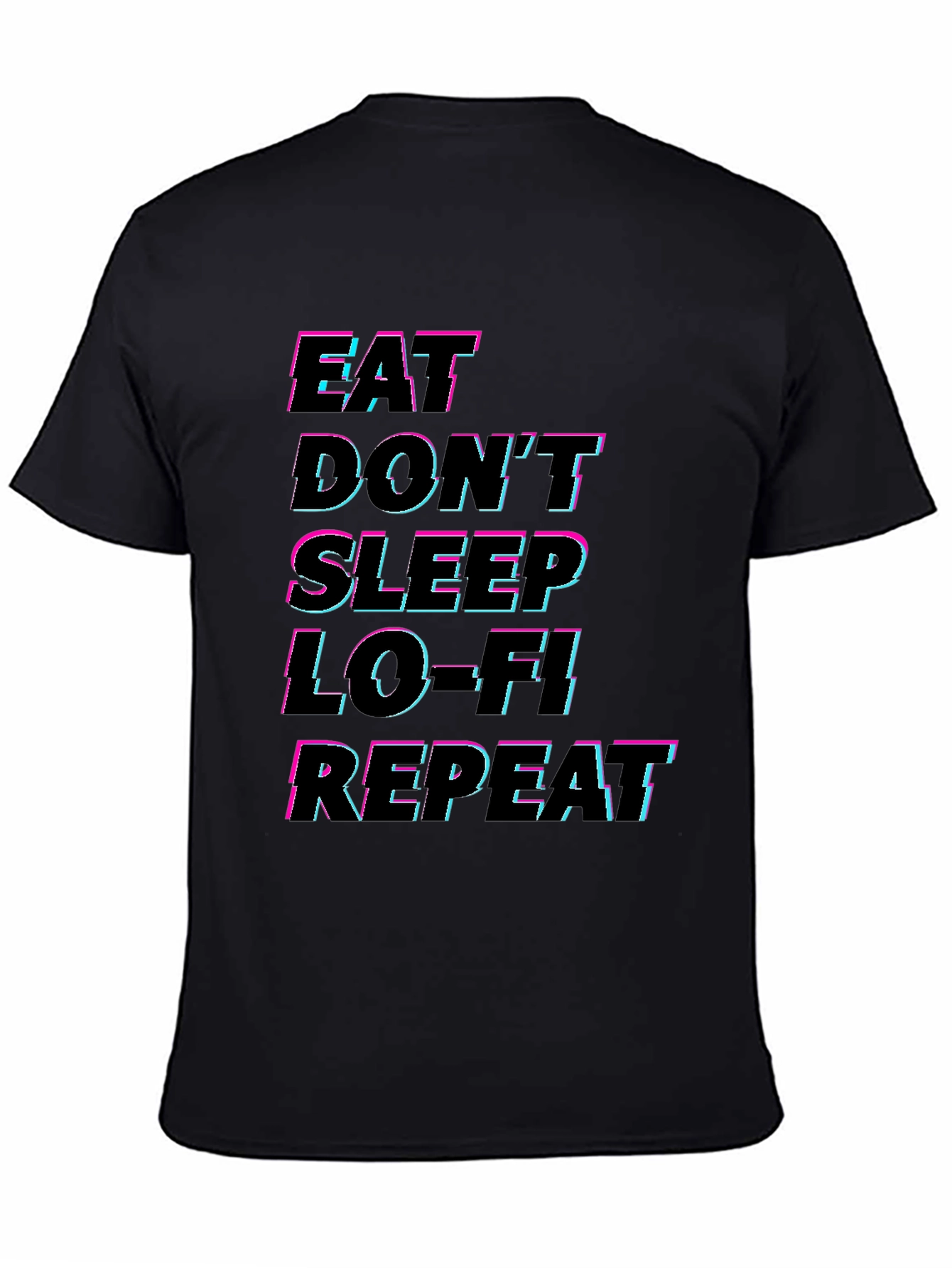 Eat Dont Sleep Lo-Fi Repeat Black Graphic Tee
