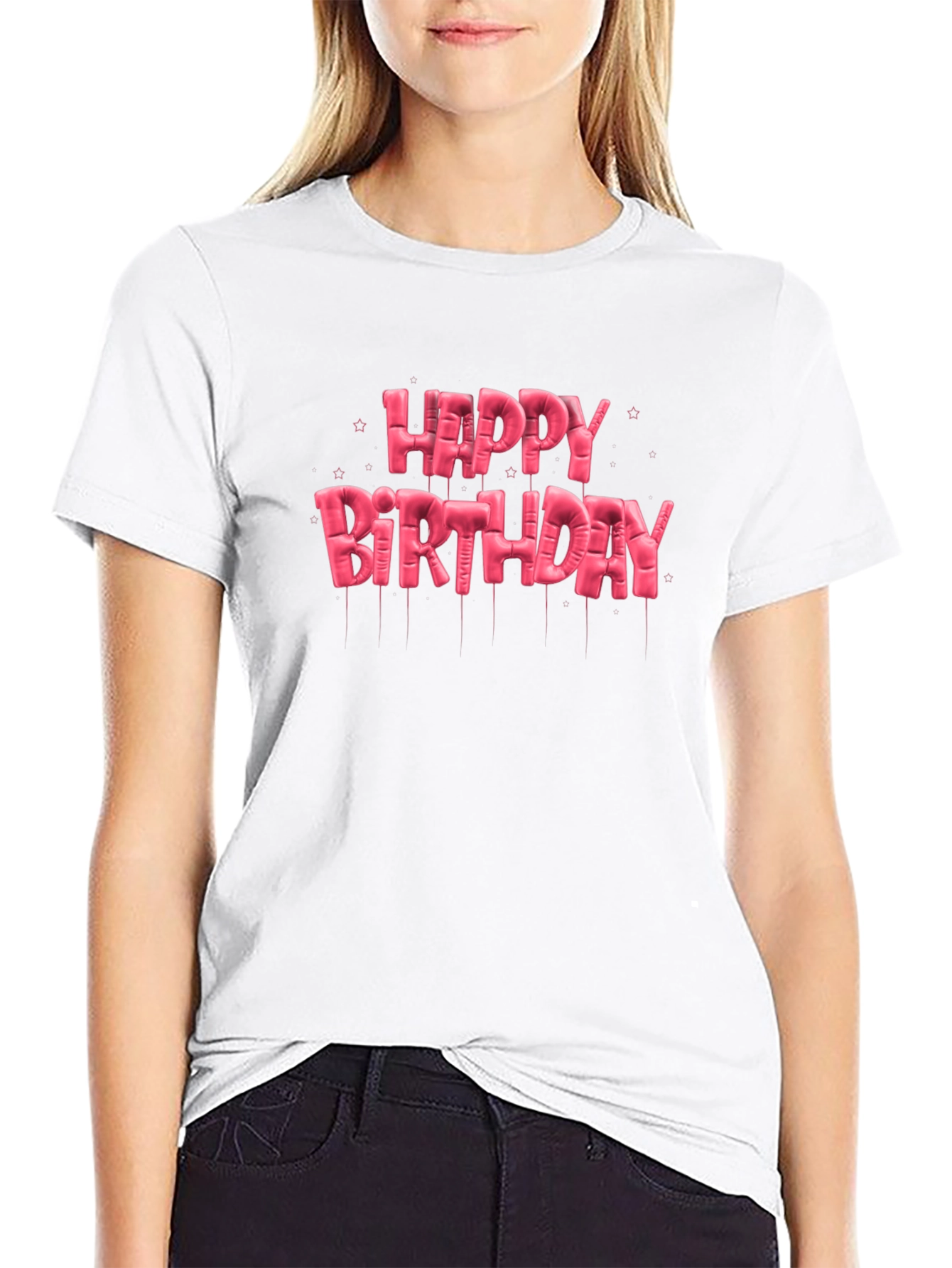 Happy Birthday Balloon Lettering T-Shirt