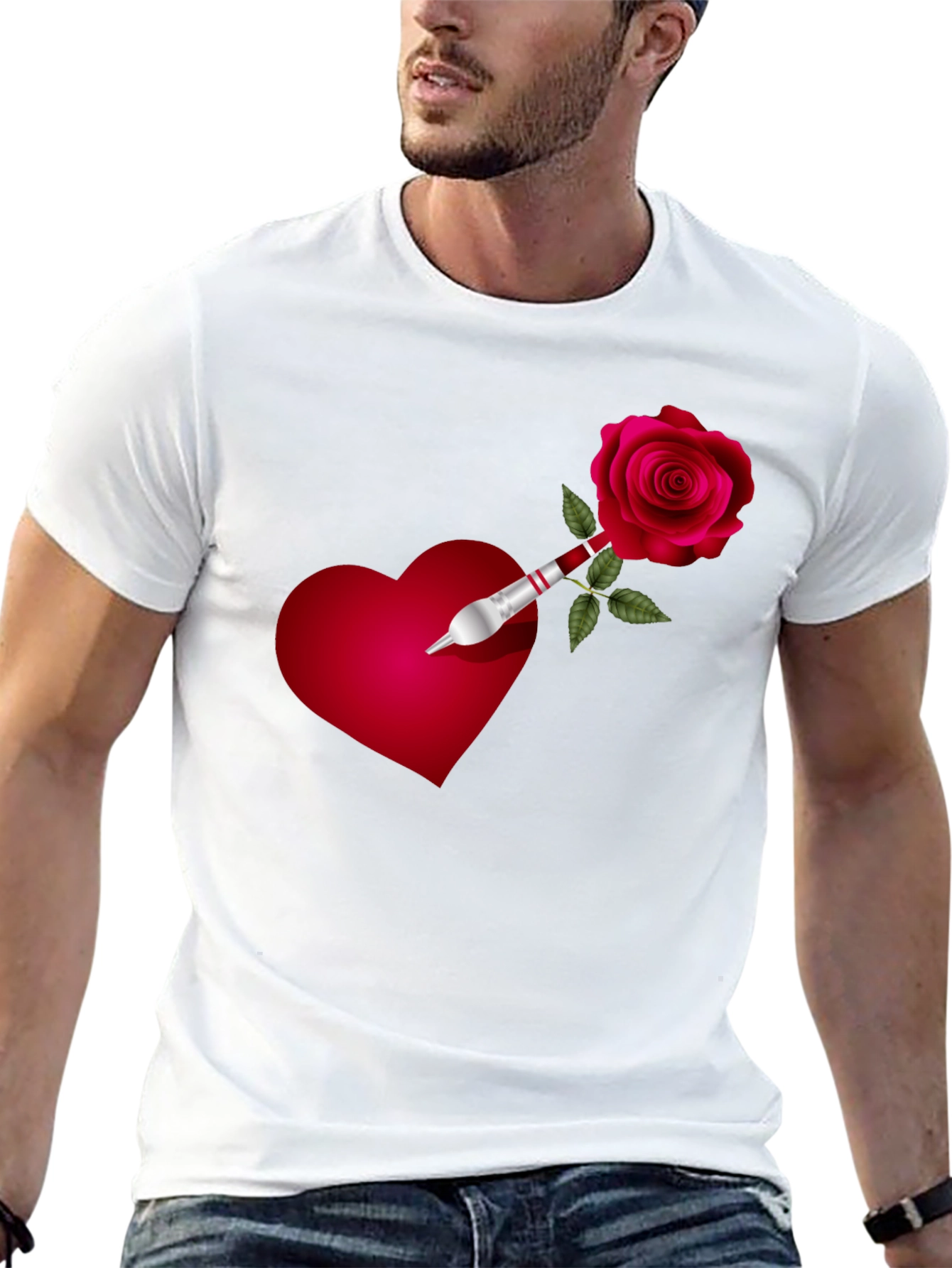 Heart & Rose Dart Graphic Tee