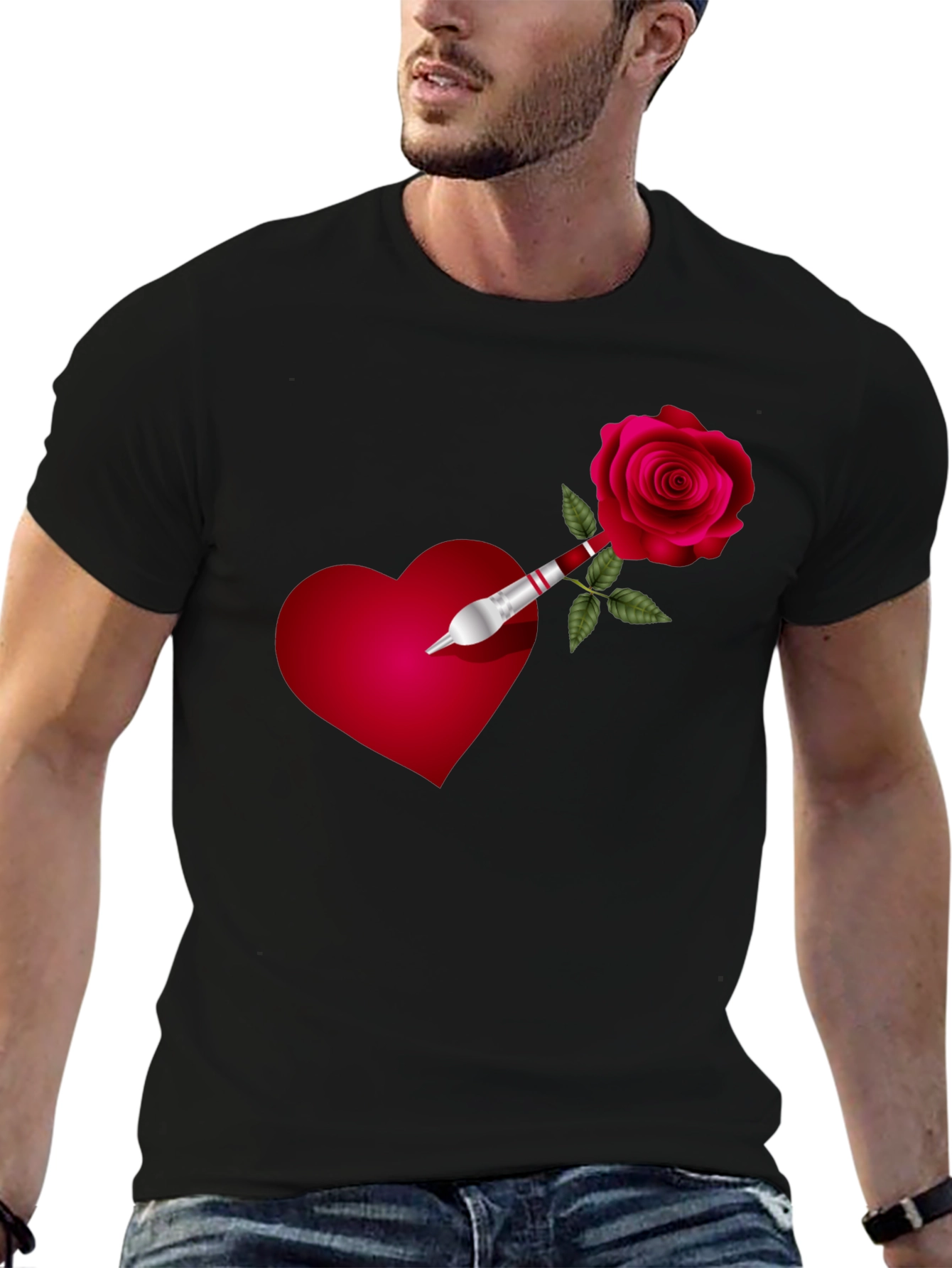 Heart & Rose Dart Graphic Tee