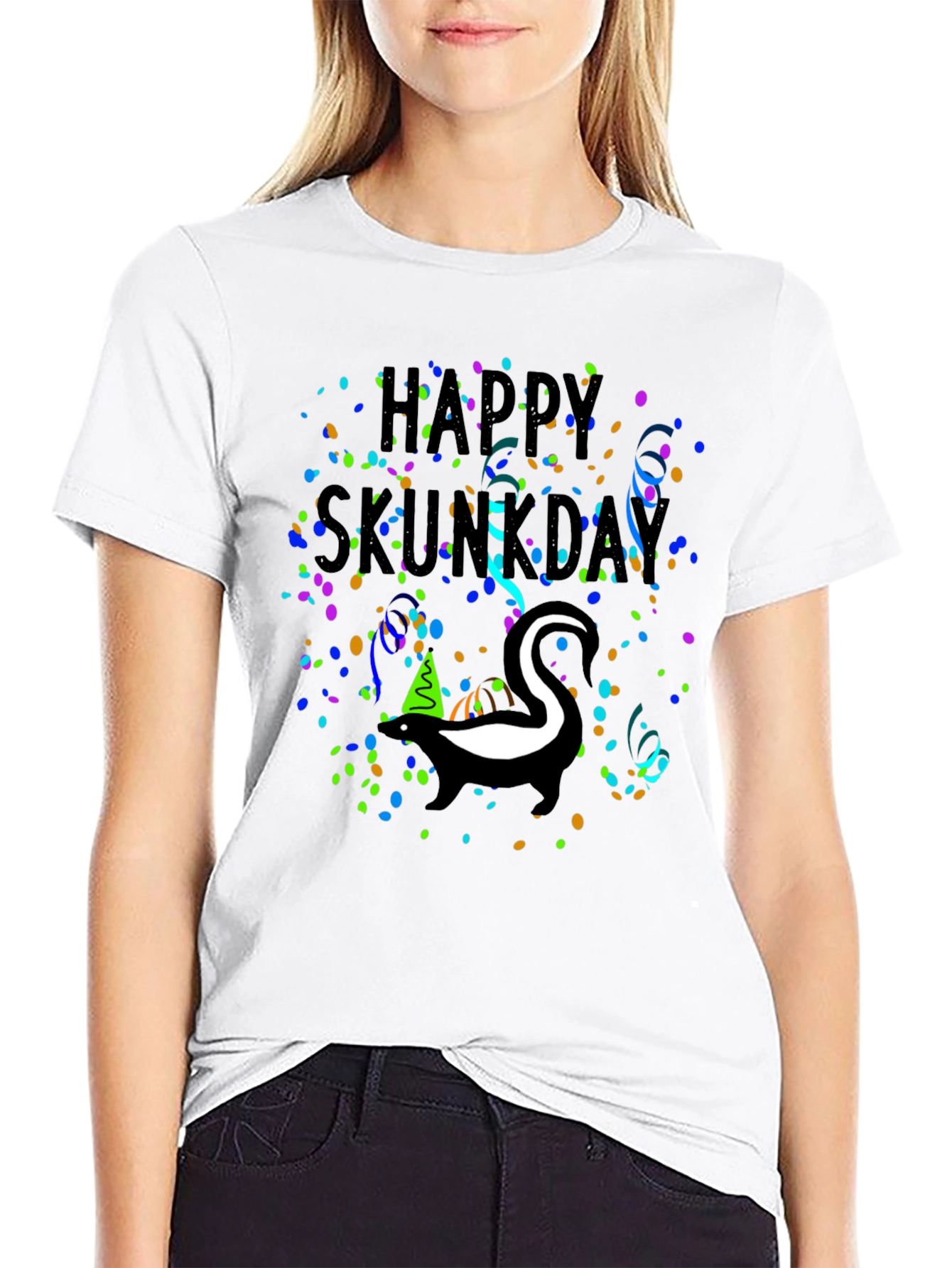 Happy Skunk Day Graphic T-Shirt