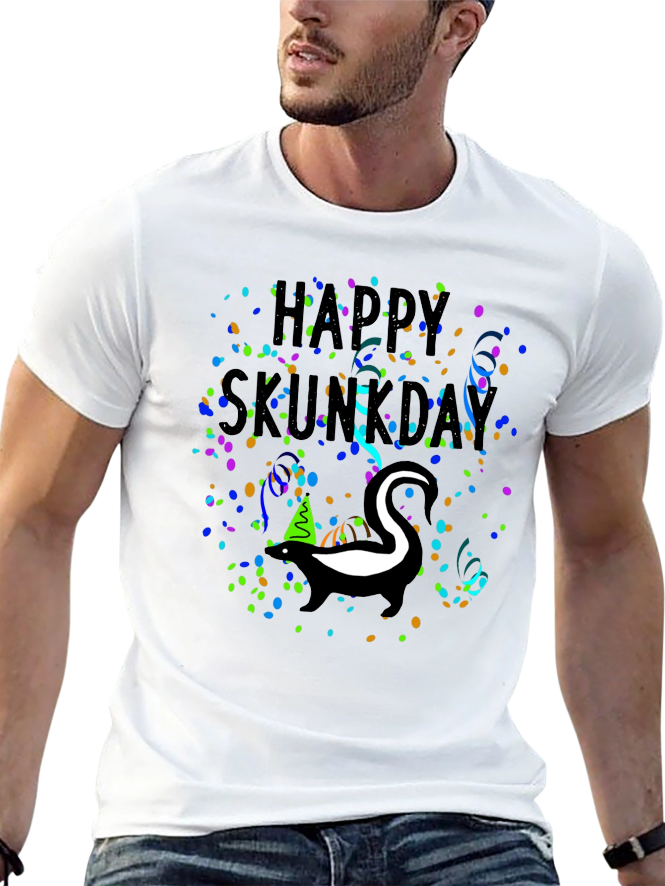 Happy Skunk Day Graphic T-Shirt