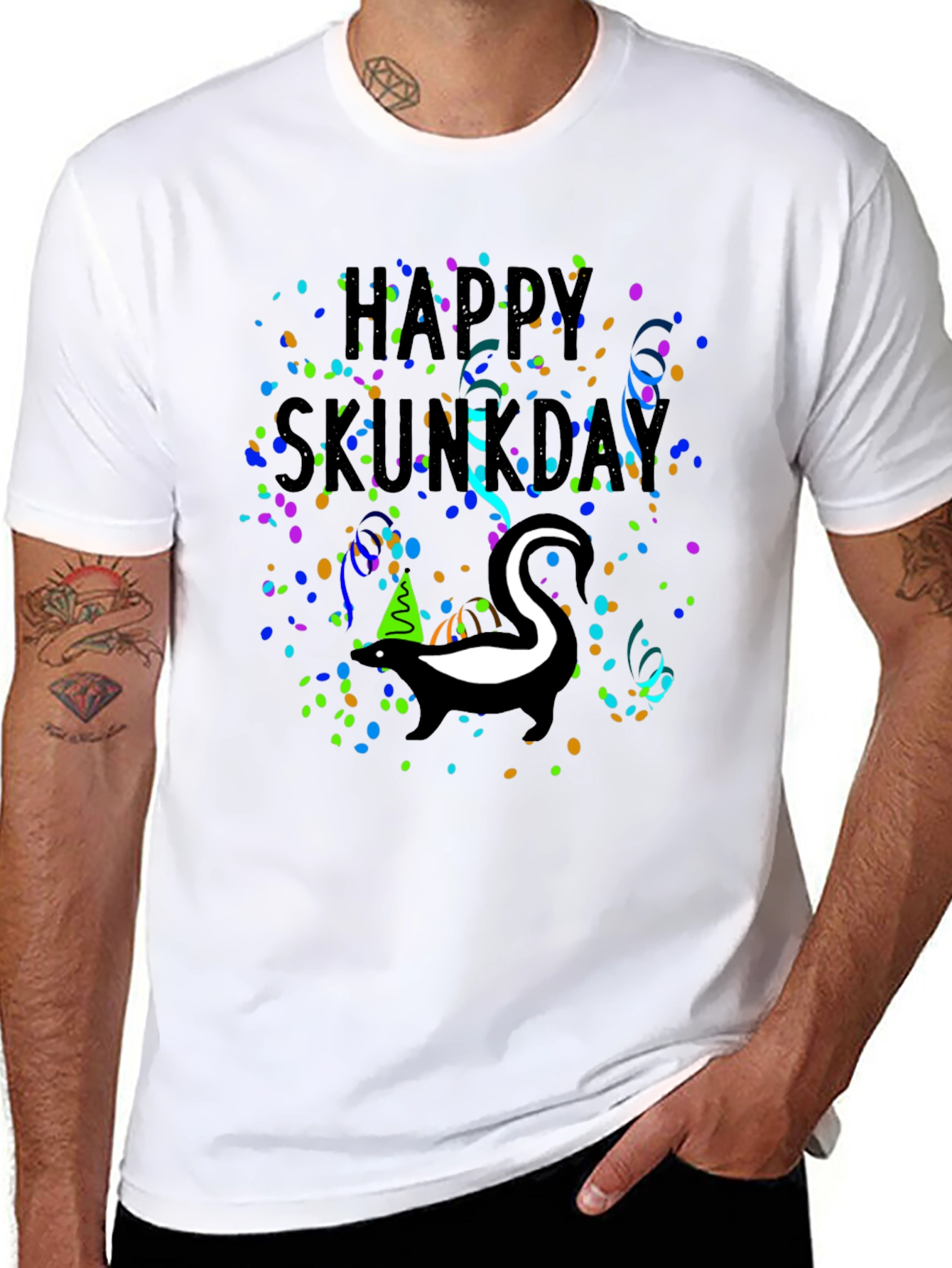 Happy Skunk Day Graphic T-Shirt