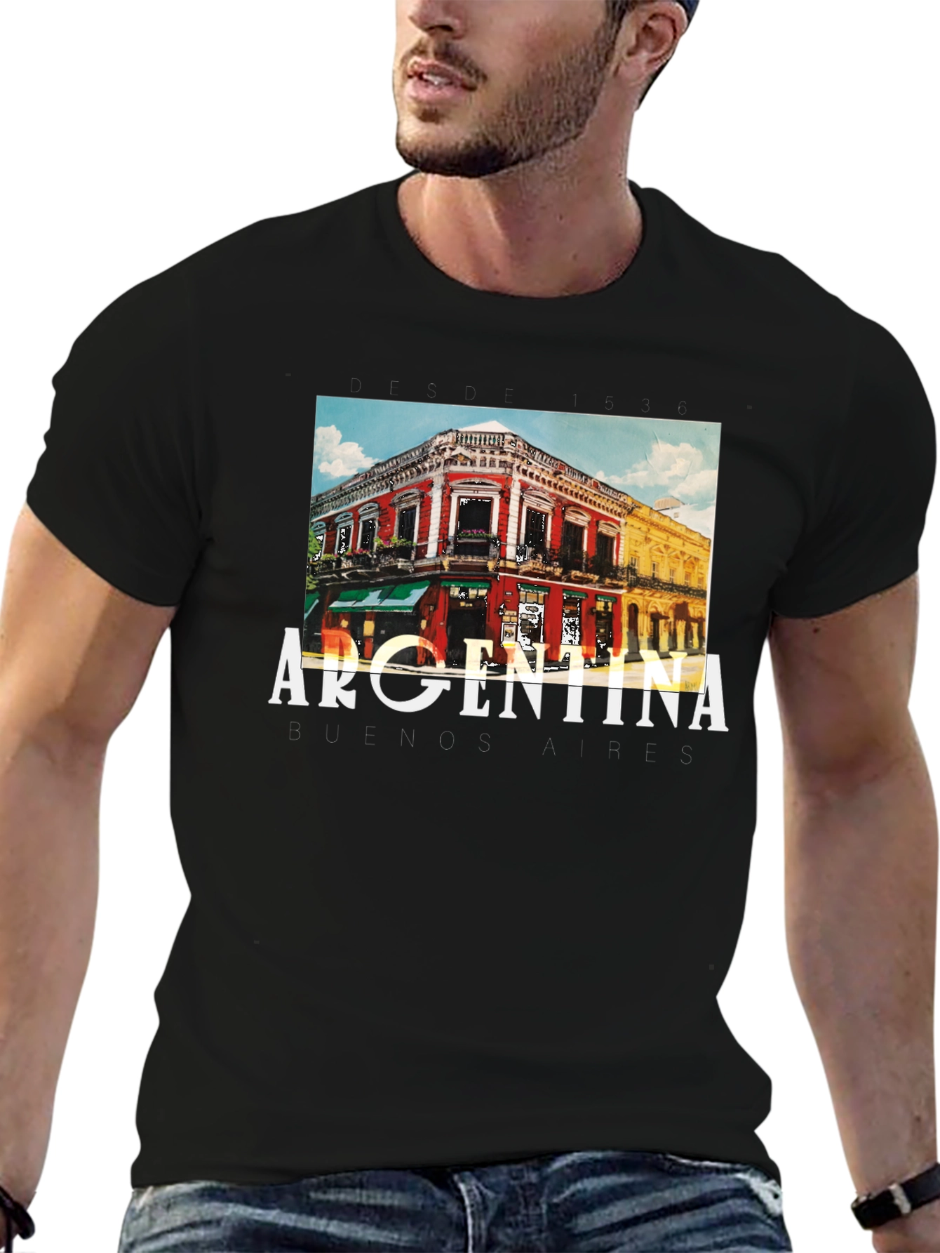 Argentina Buenos Aires Graphic Tee - Black